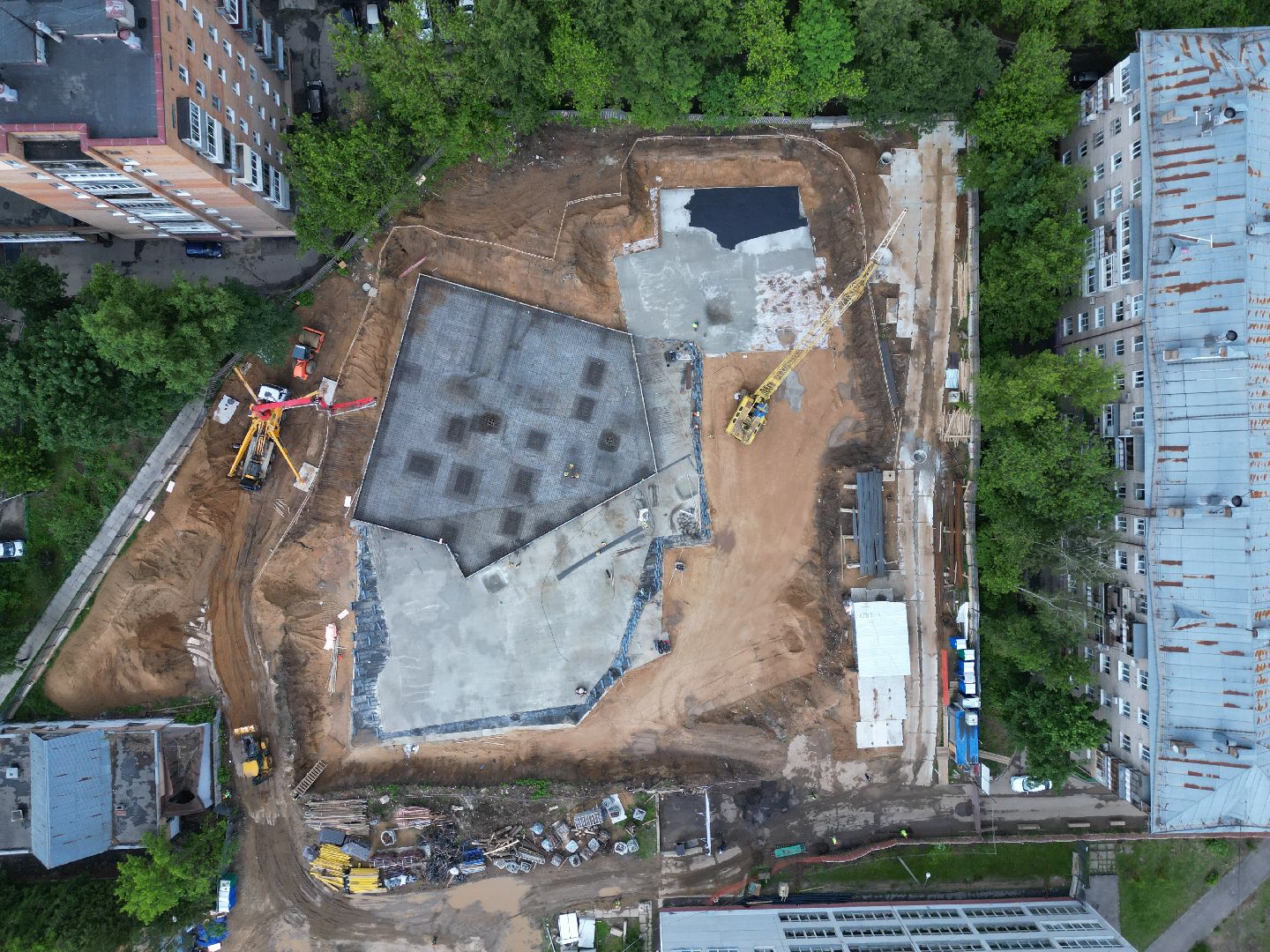 видео с коптера, школа, ремонт,