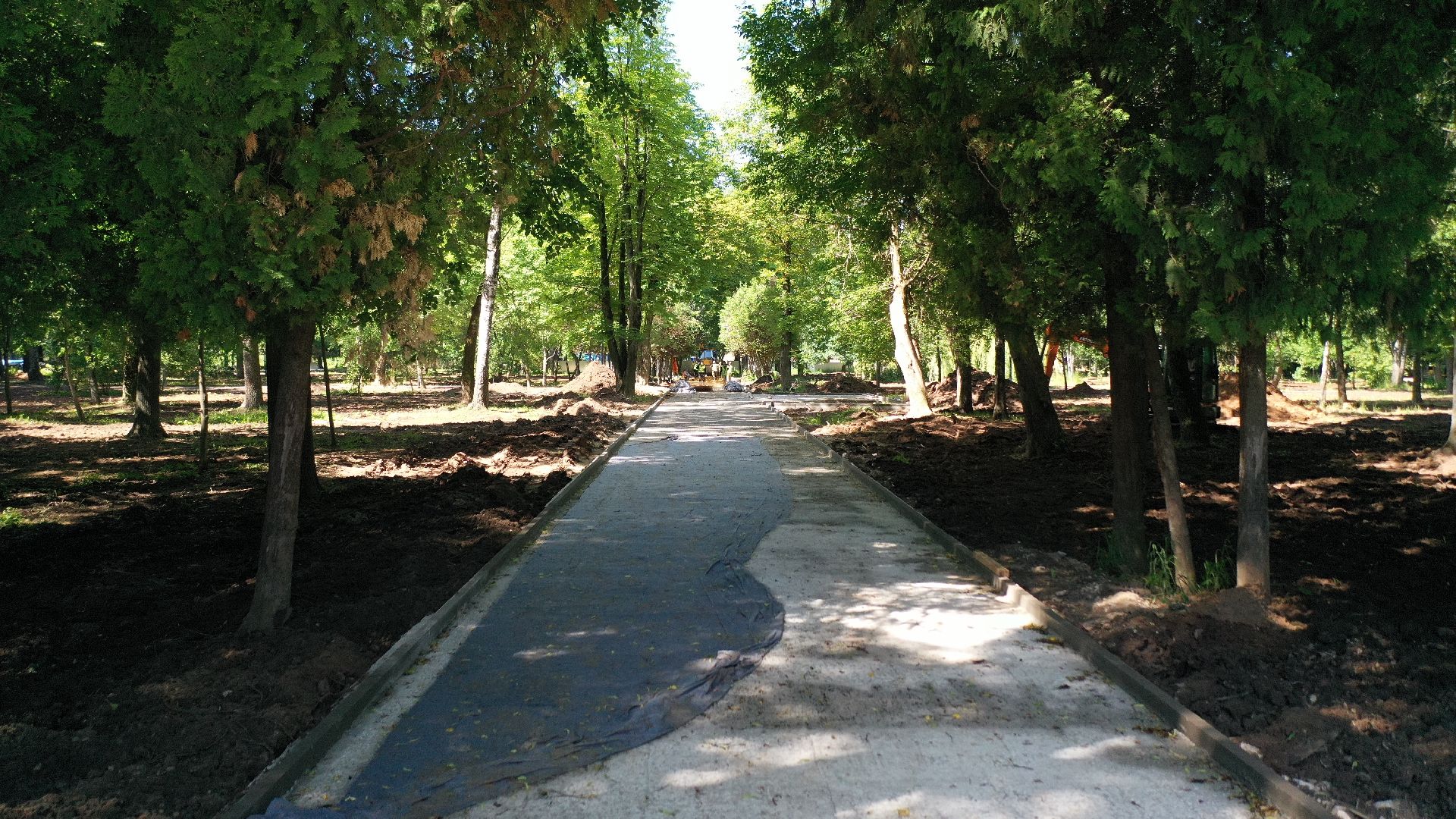 видео с коптера, Коломна, благоустройство, парк,