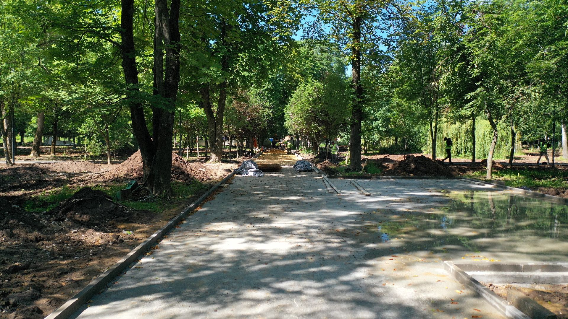 видео с коптера, Коломна, благоустройство, парк,