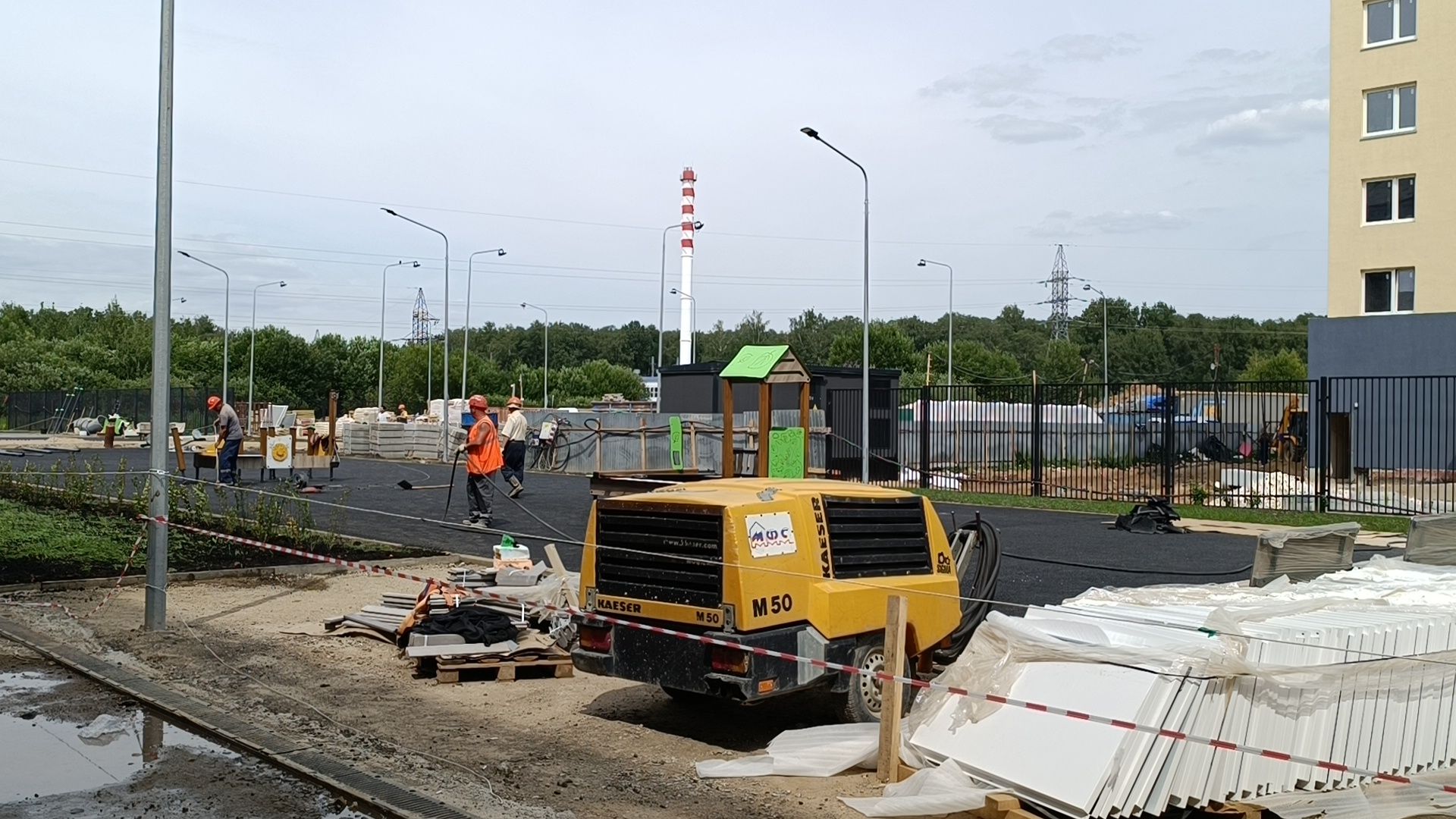 строительство, лицей Авиатика, лобня,