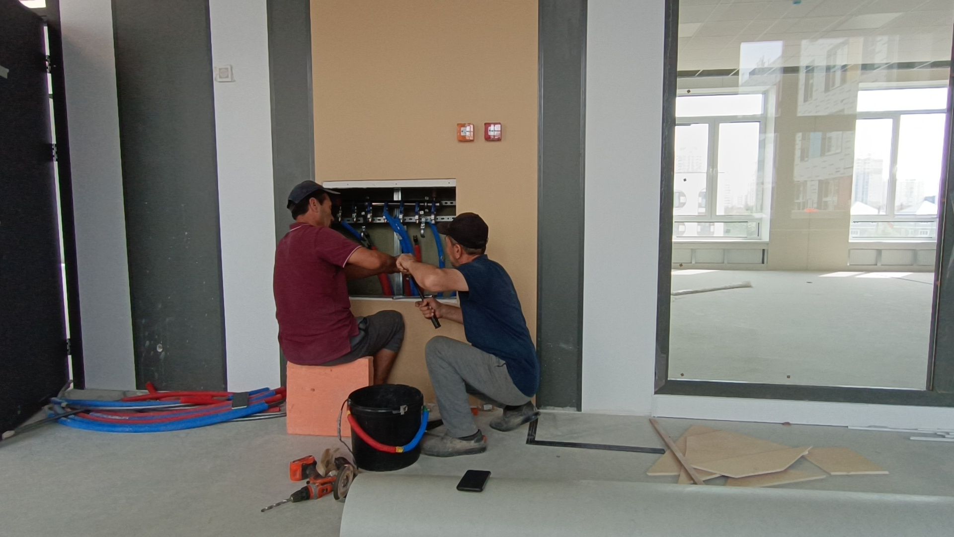 строительство, лицей Авиатика, лобня,