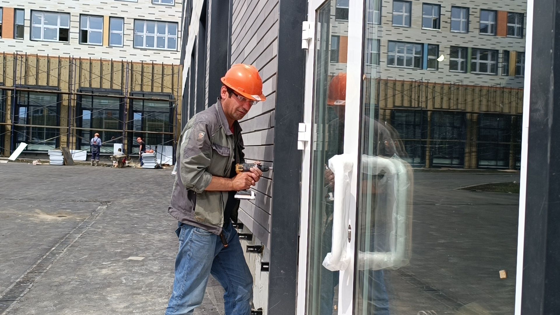 строительство, лицей Авиатика, лобня,