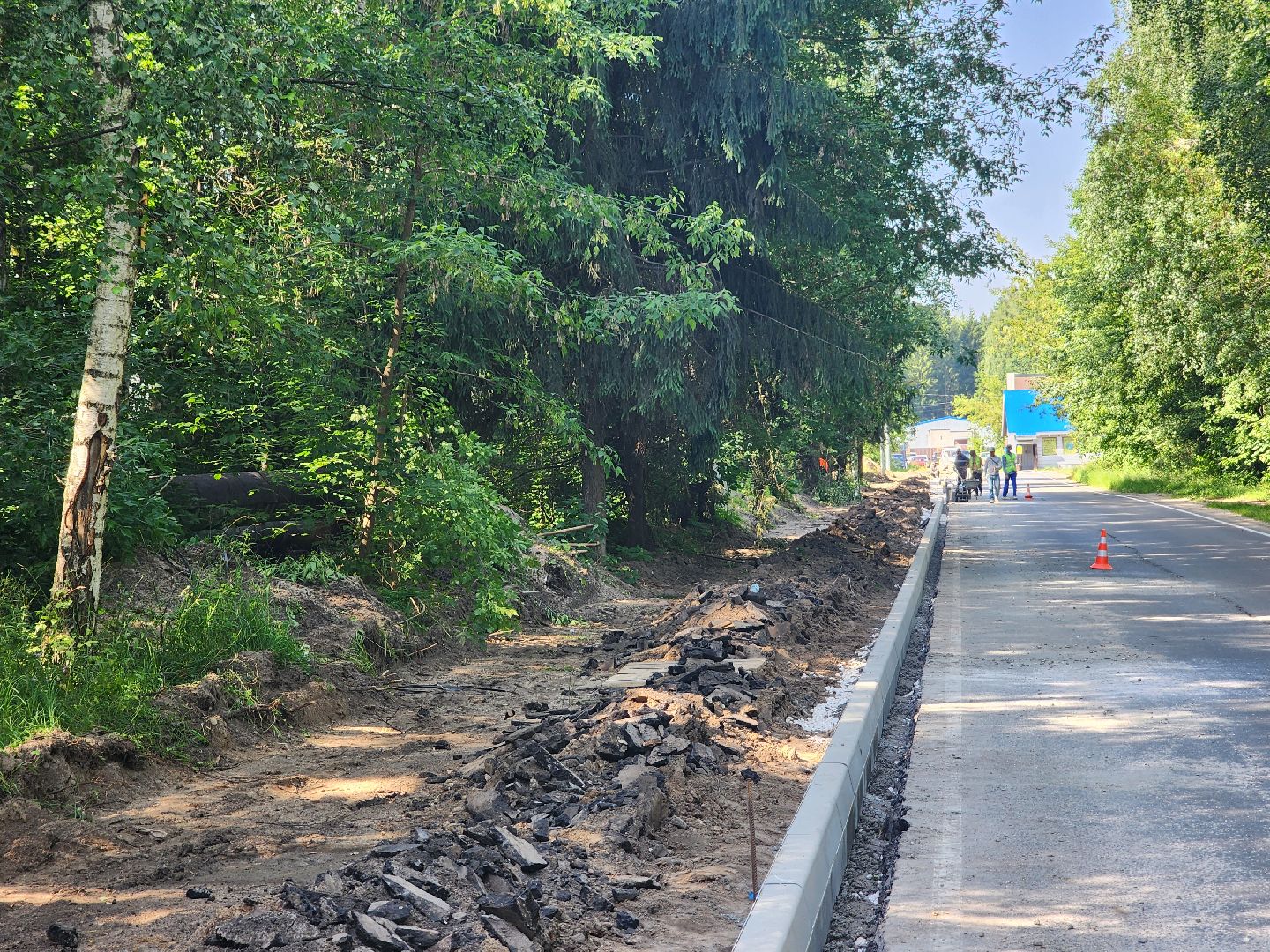 Дубна, Дороги, Строительство тротуара, Дорожная инфраструктура,