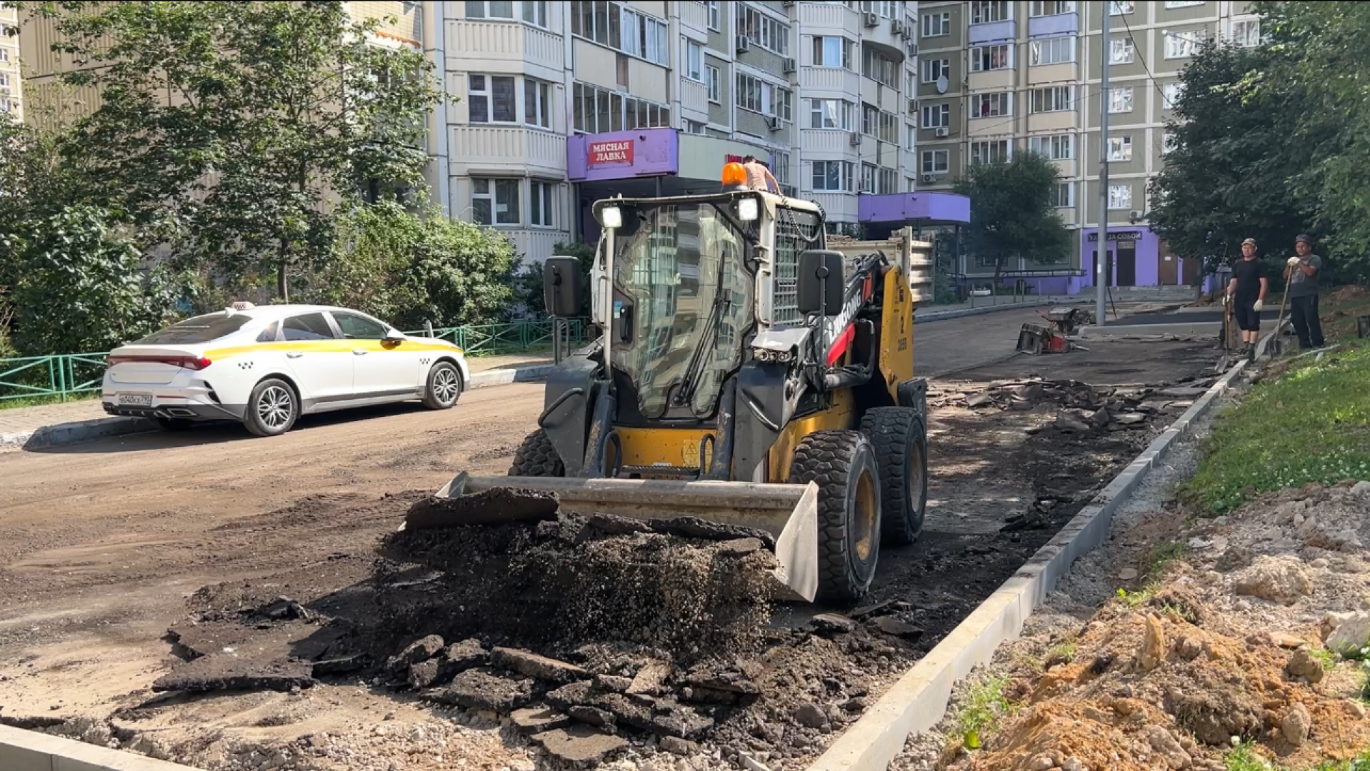 химки, благоустройство, замена асфальта во дворе, благоустройство дворовой территории,