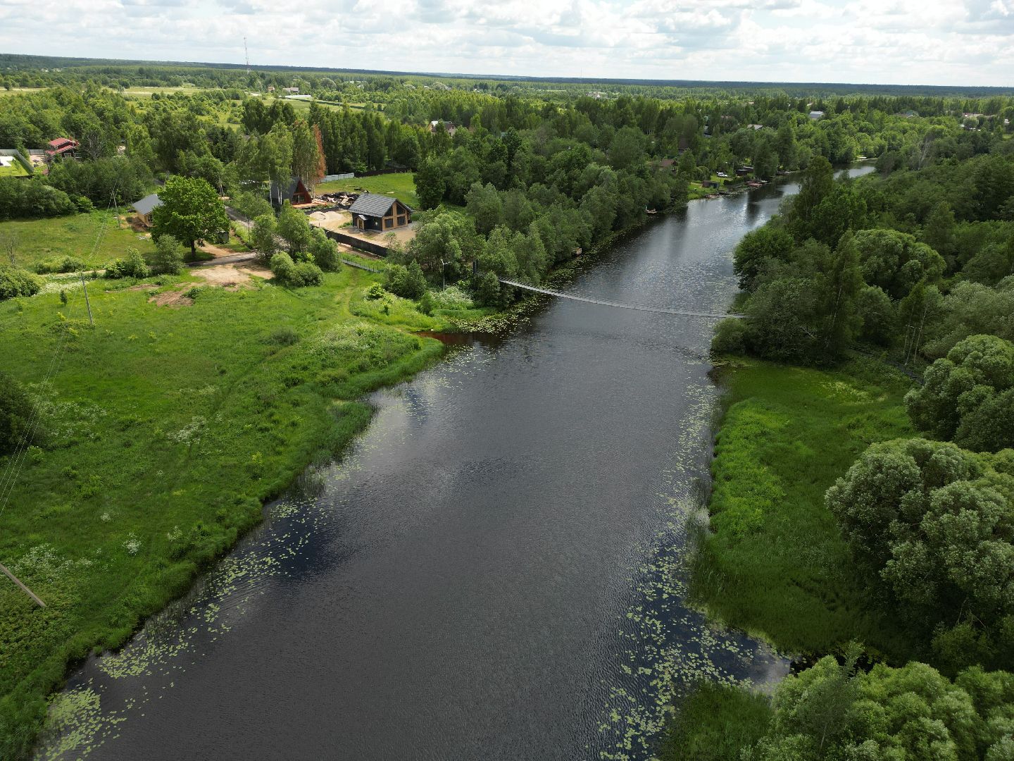 видео с коптера, талдом, благоустройство, мост,