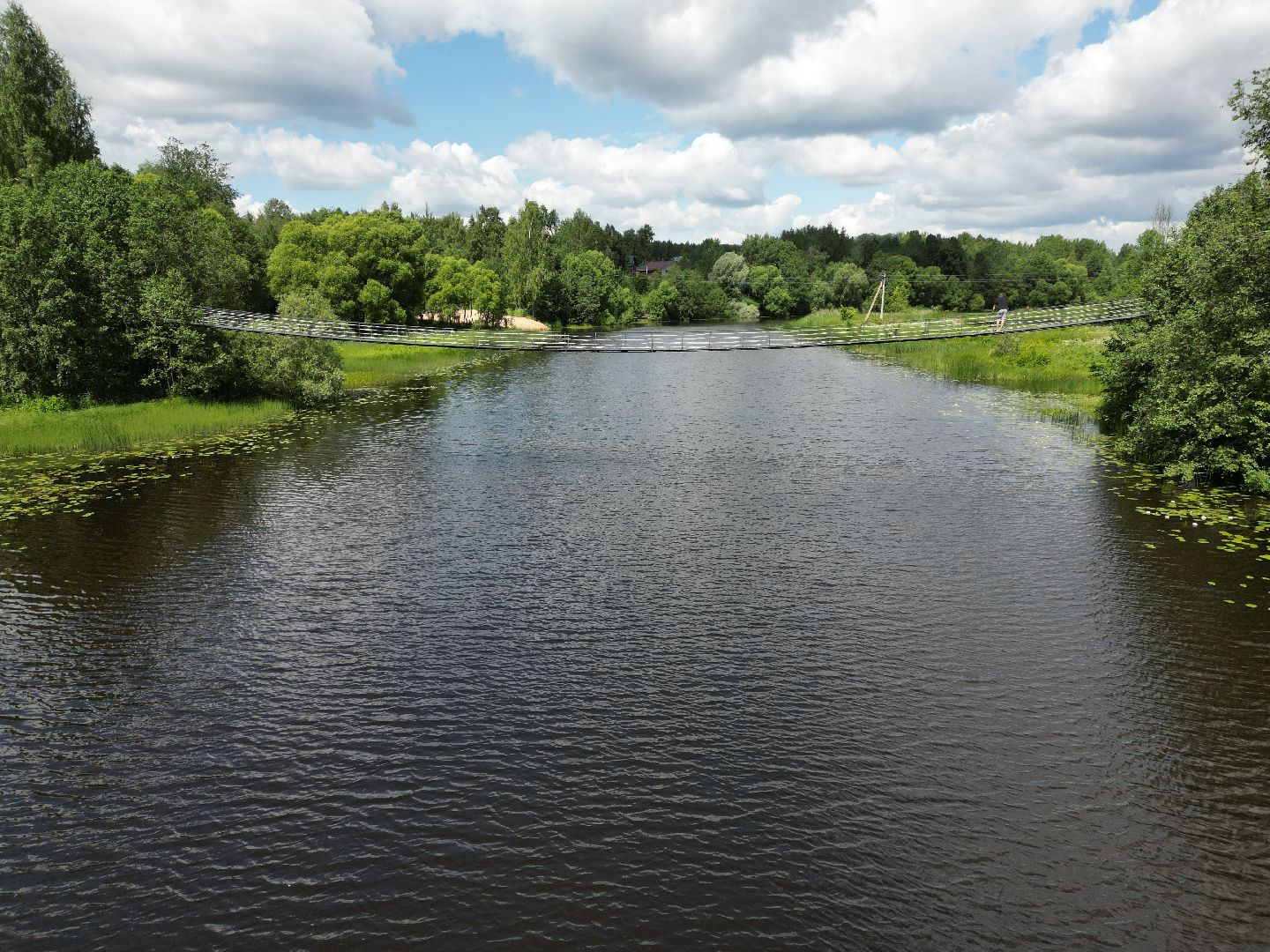 видео с коптера, талдом, благоустройство, мост,