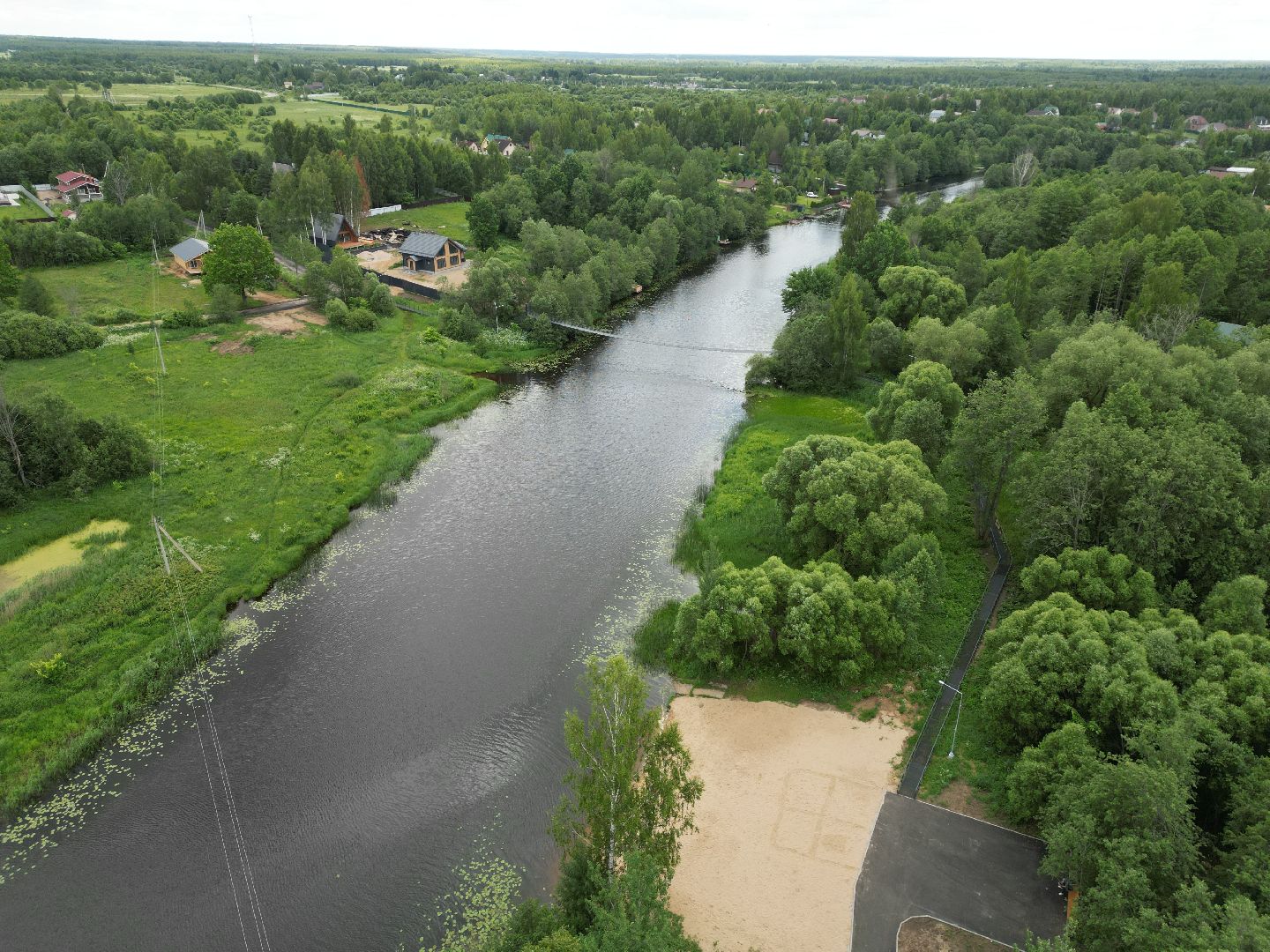 видео с коптера, талдом, благоустройство, мост,