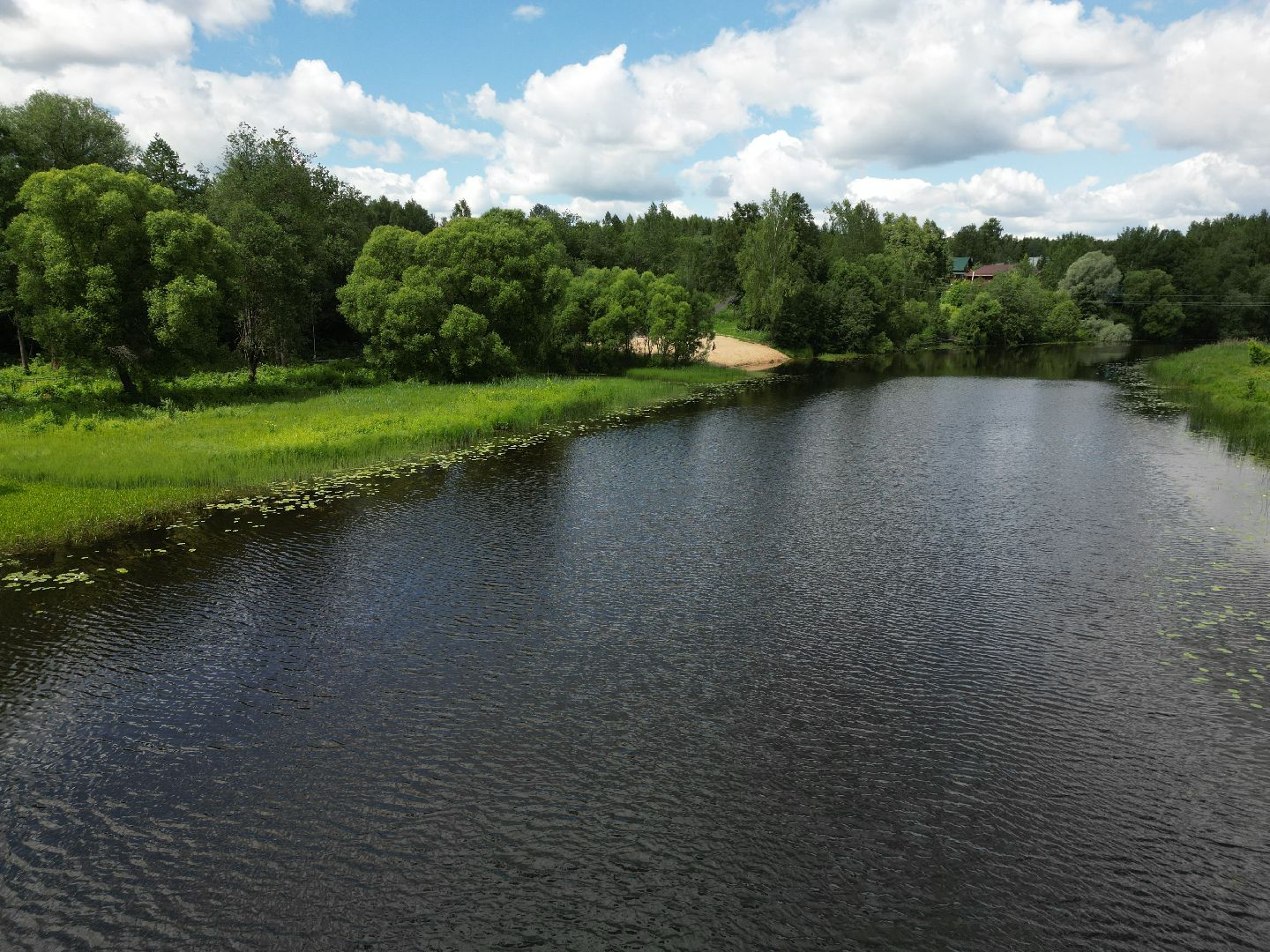 видео с коптера, талдом, благоустройство, мост,