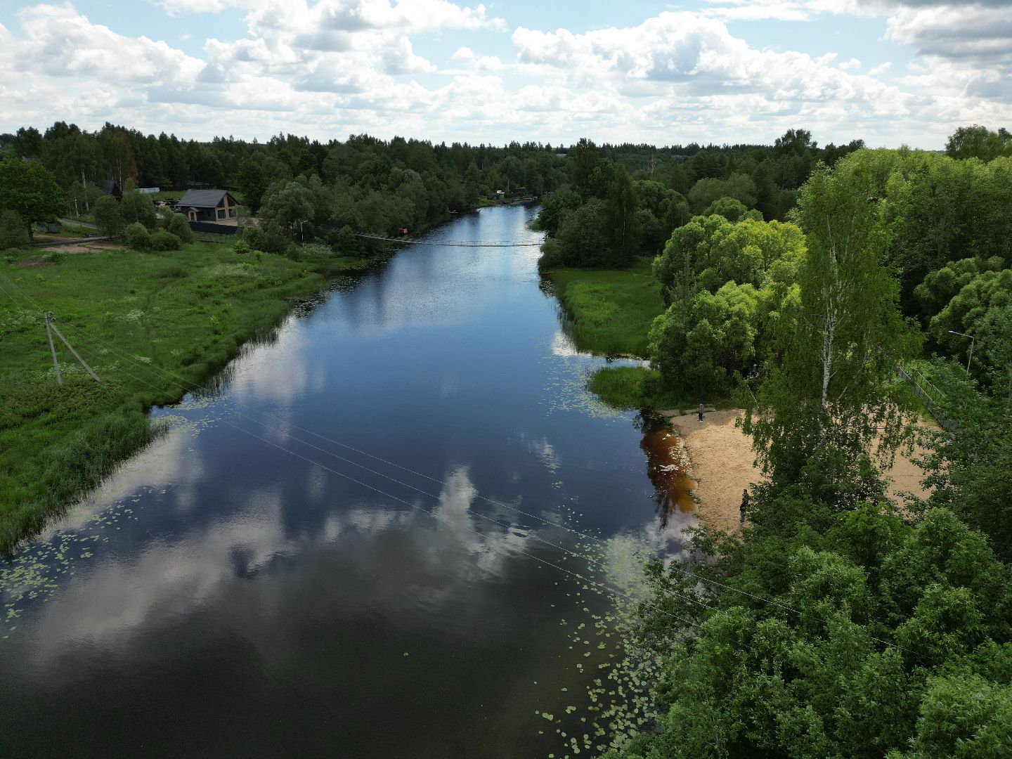 видео с коптера, талдом, благоустройство, мост,