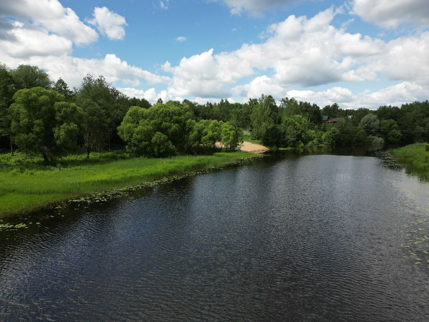 видео с коптера, талдом, благоустройство, мост,