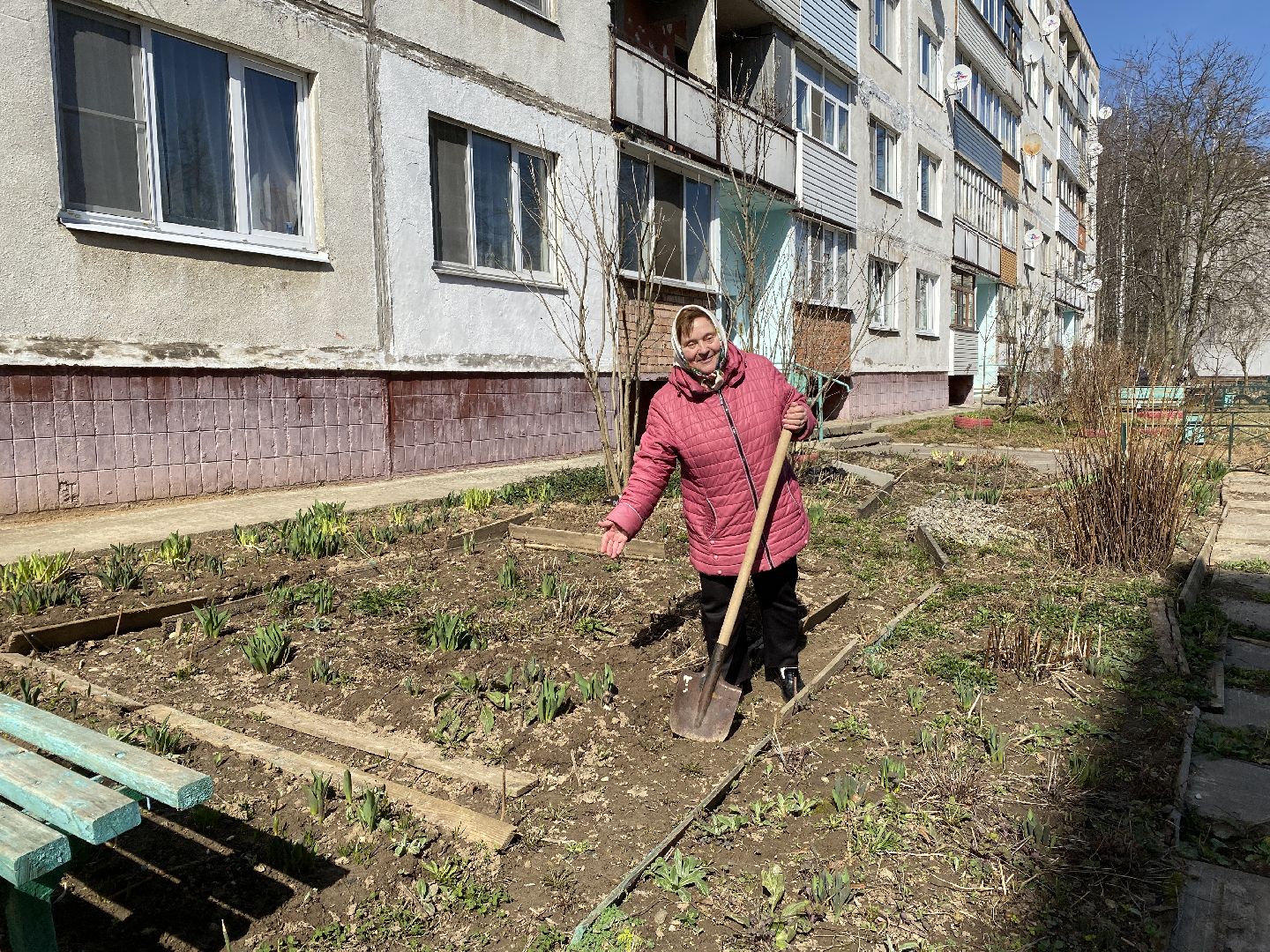 Чехов, перемены, благоустройство, двор, клумба