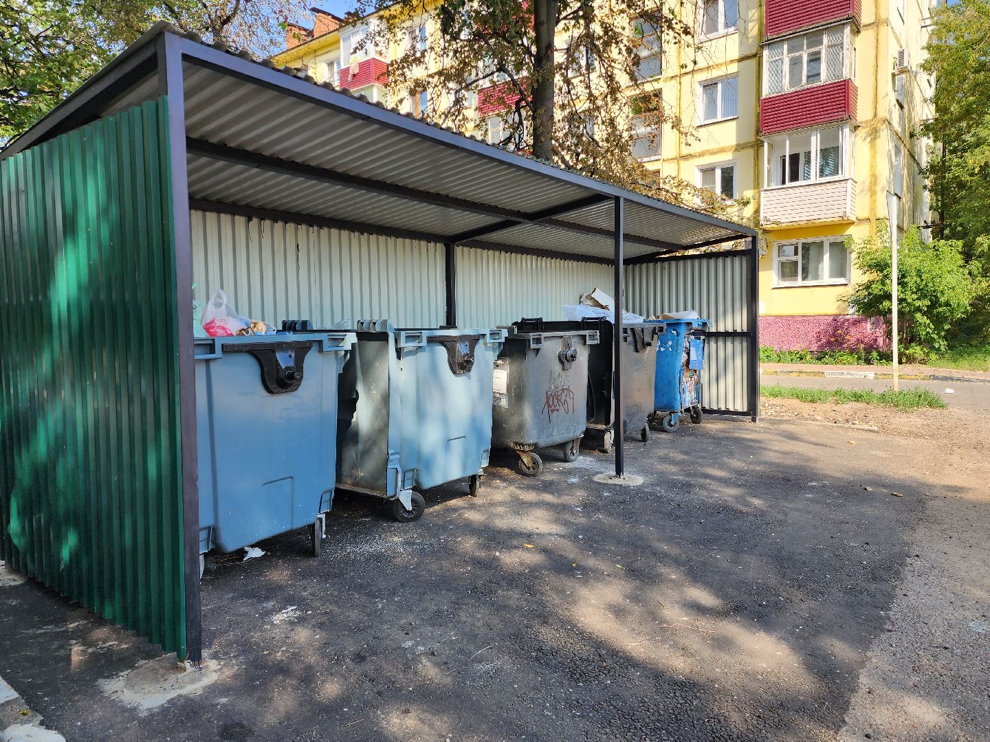 раменское, благоустройство, модернизация контейнерных площадок, Бронницкая 19-21,