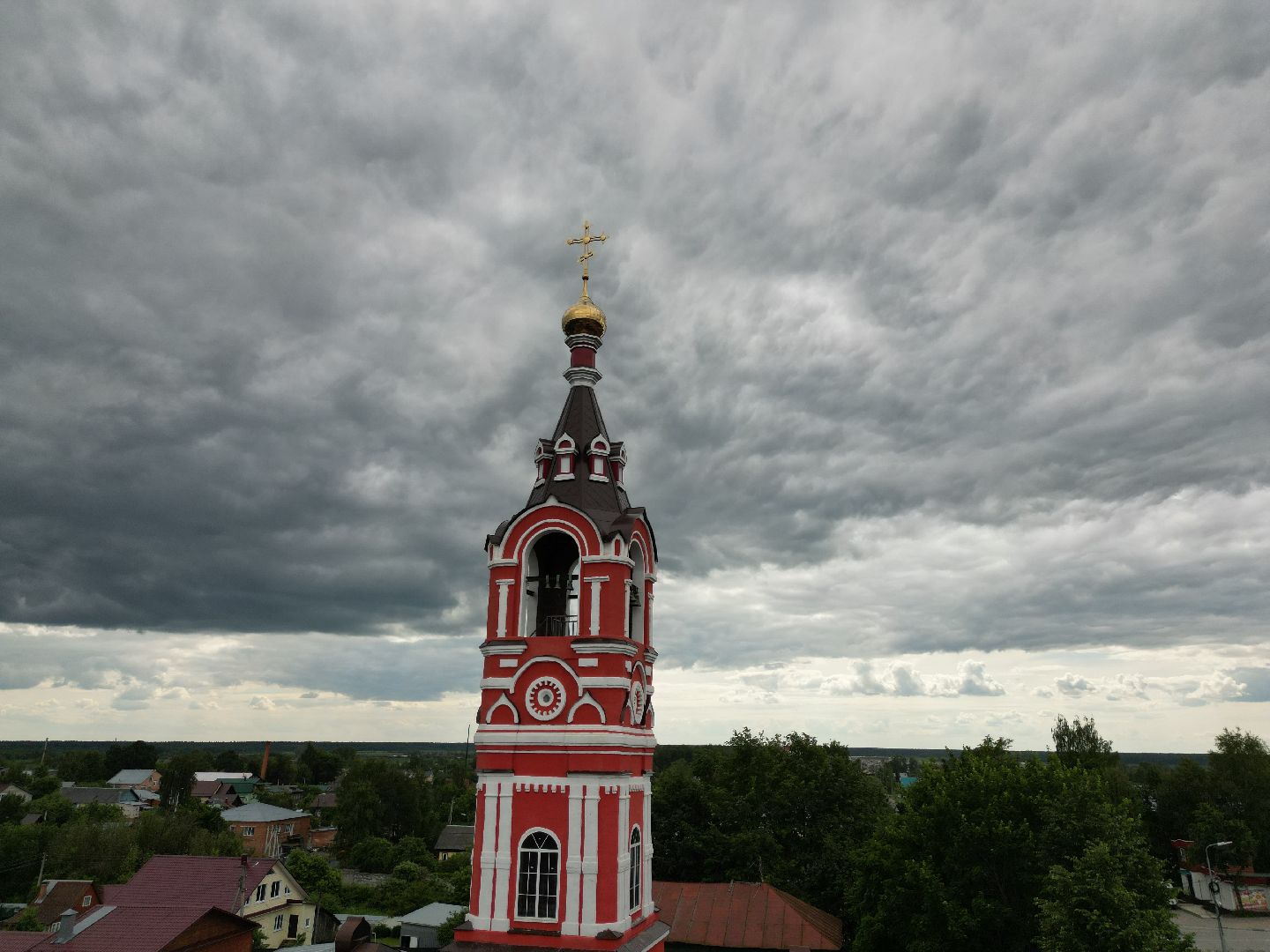 видео с коптера, талдом, храм,
