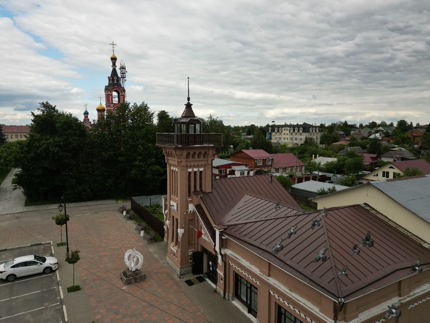 видео с коптера, талдом, храм,