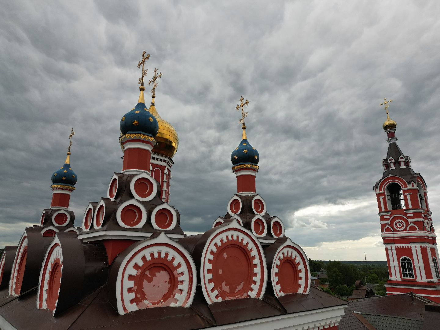 видео с коптера, талдом, храм,