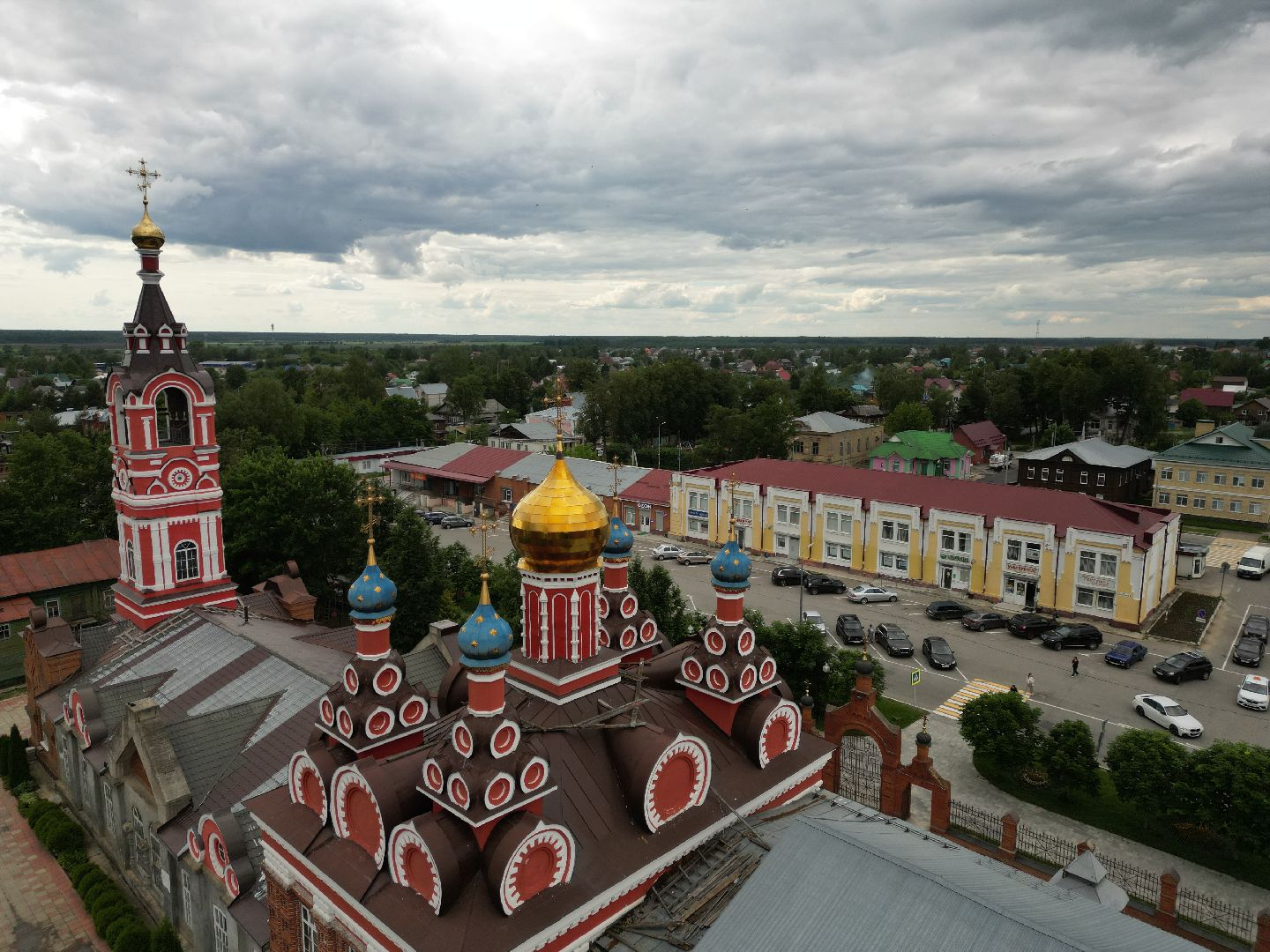 видео с коптера, талдом, храм,