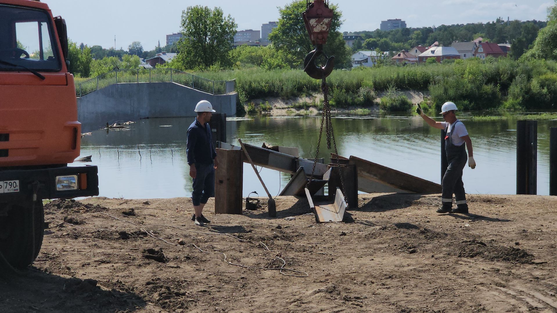 серпухов, плотина, река нара, реконструкция плотины, глава городского округа, рабочий выезд,