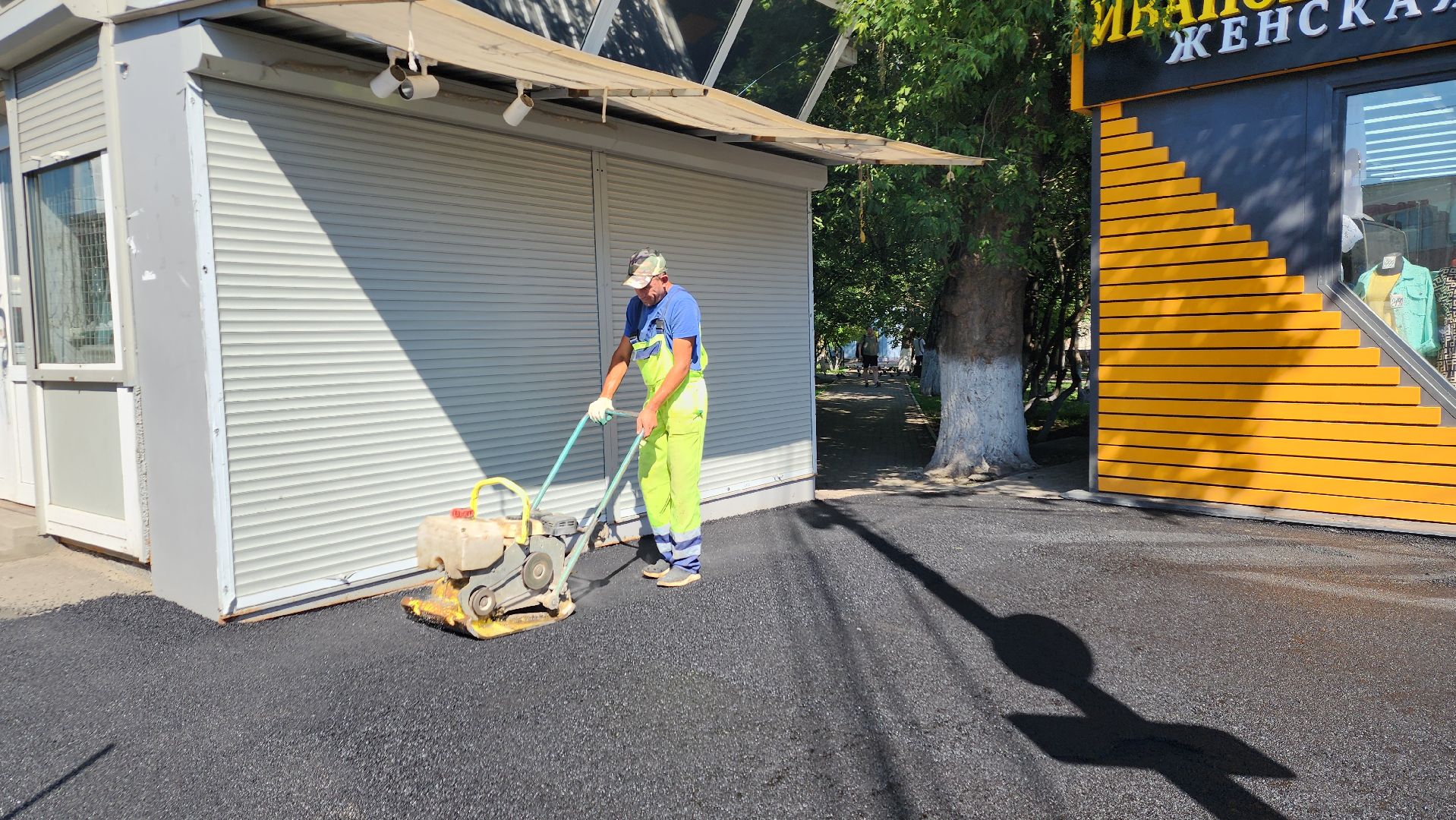 пушкино, проспект, дорожный ремонт, асфальтирование дорог, разметка дороги,