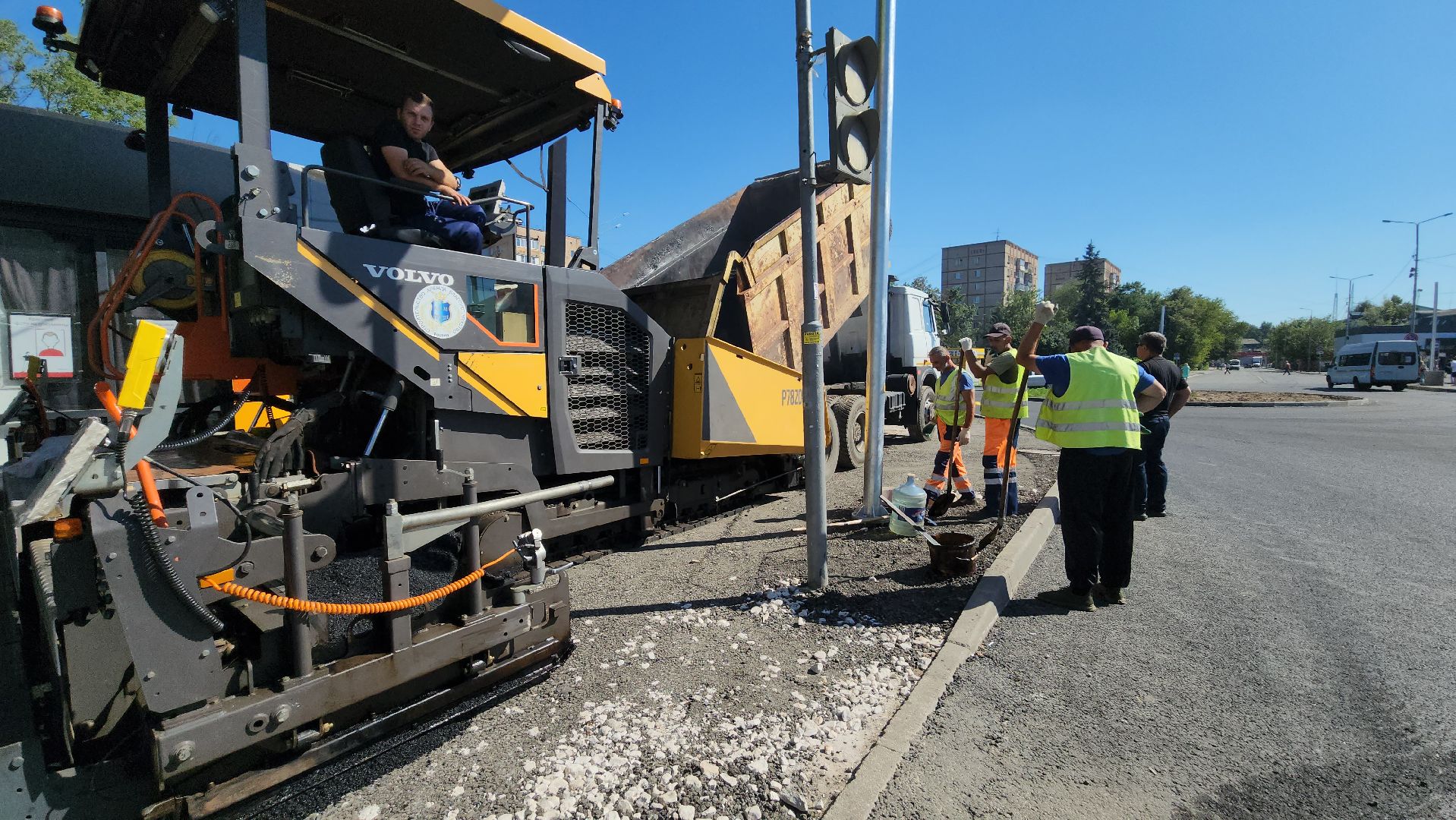 пушкино, проспект, дорожный ремонт, асфальтирование дорог, разметка дороги,