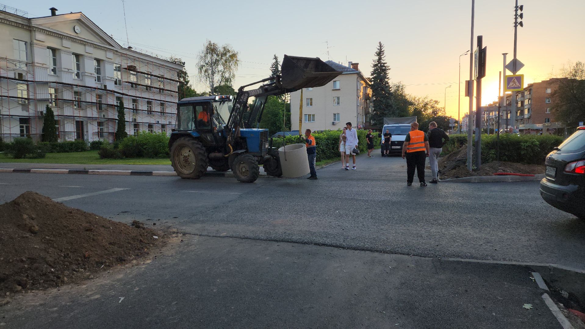 пушкино, проспект, дорожный ремонт, асфальтирование дорог, разметка дороги,