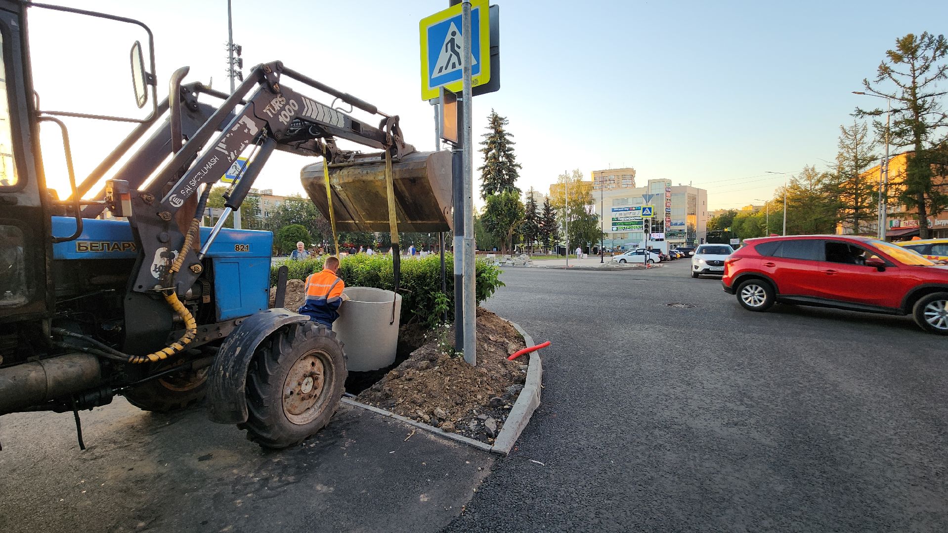 пушкино, проспект, дорожный ремонт, асфальтирование дорог, разметка дороги,