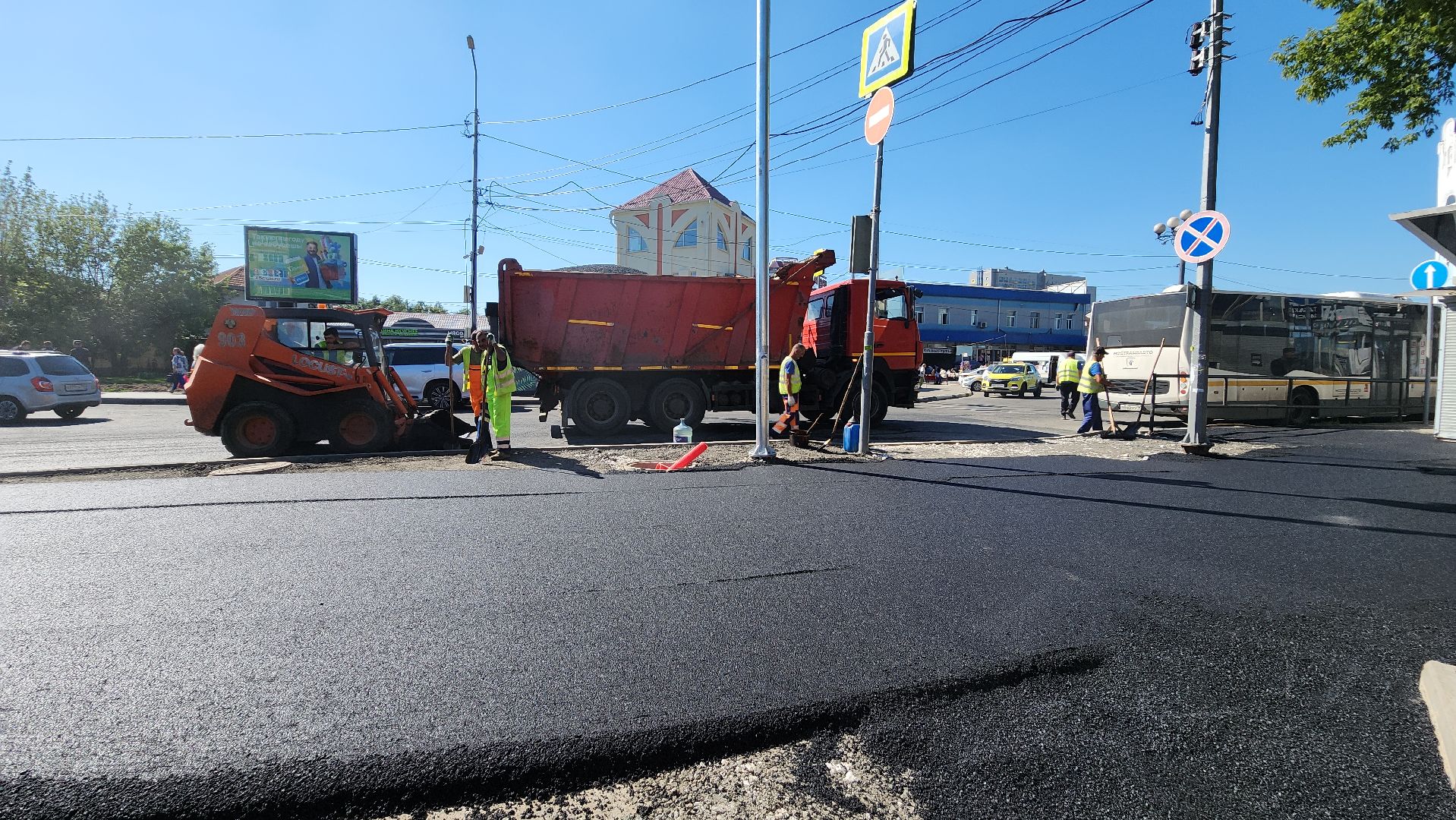 пушкино, проспект, дорожный ремонт, асфальтирование дорог, разметка дороги,