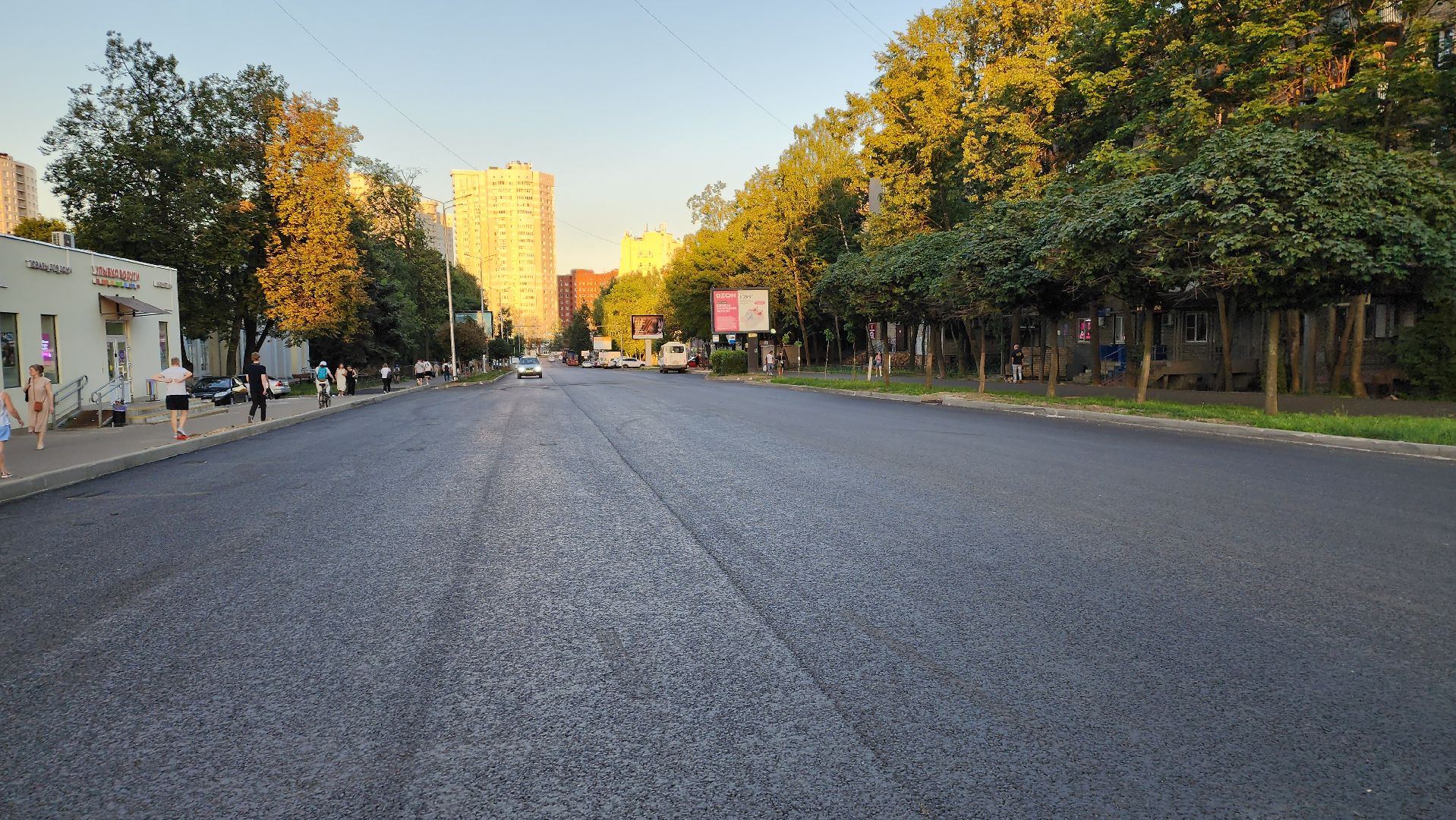 пушкино, проспект, дорожный ремонт, асфальтирование дорог, разметка дороги,