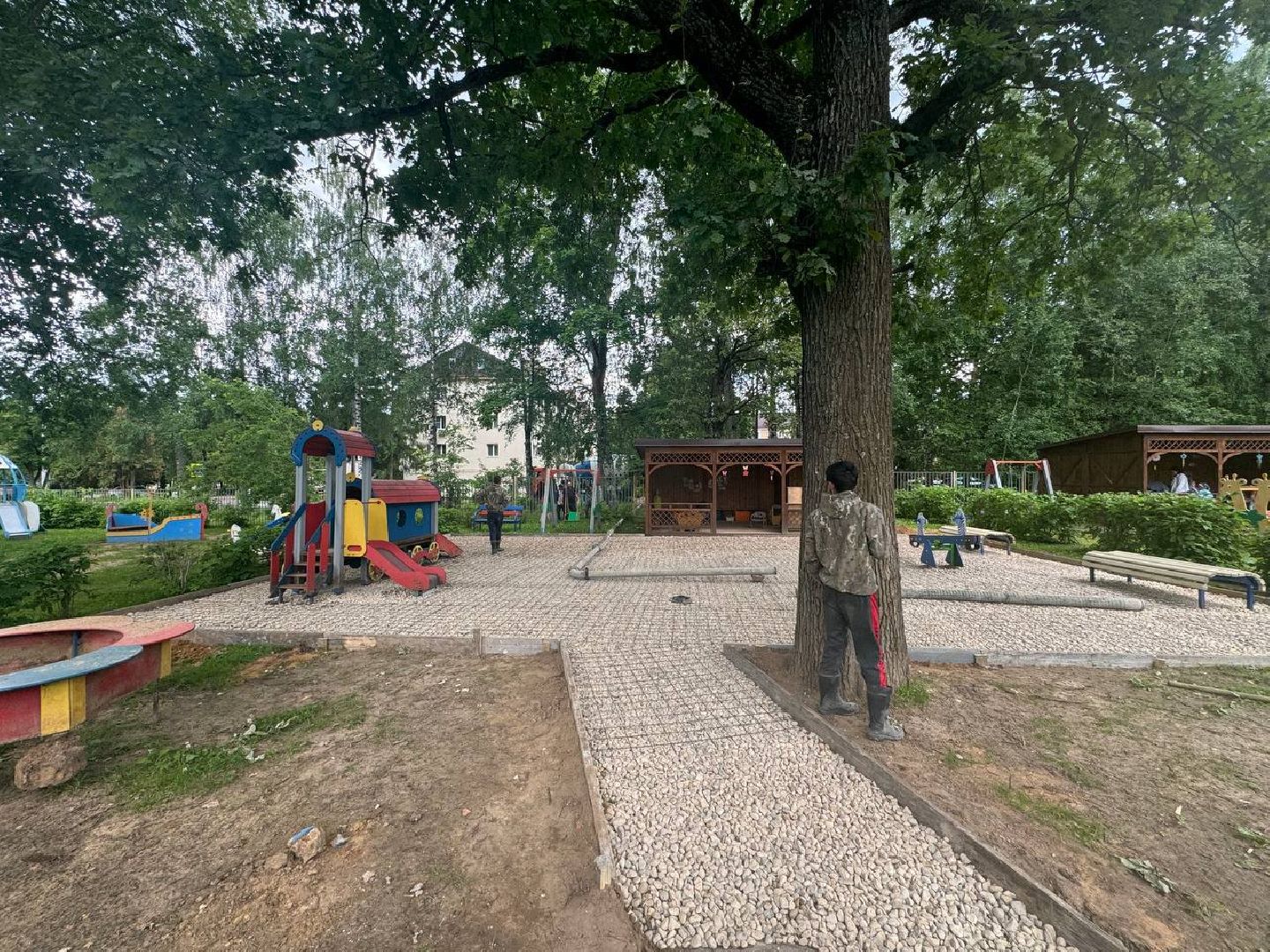 резиновое покрытие, детский сад, городской округ восход, безопасность детей,