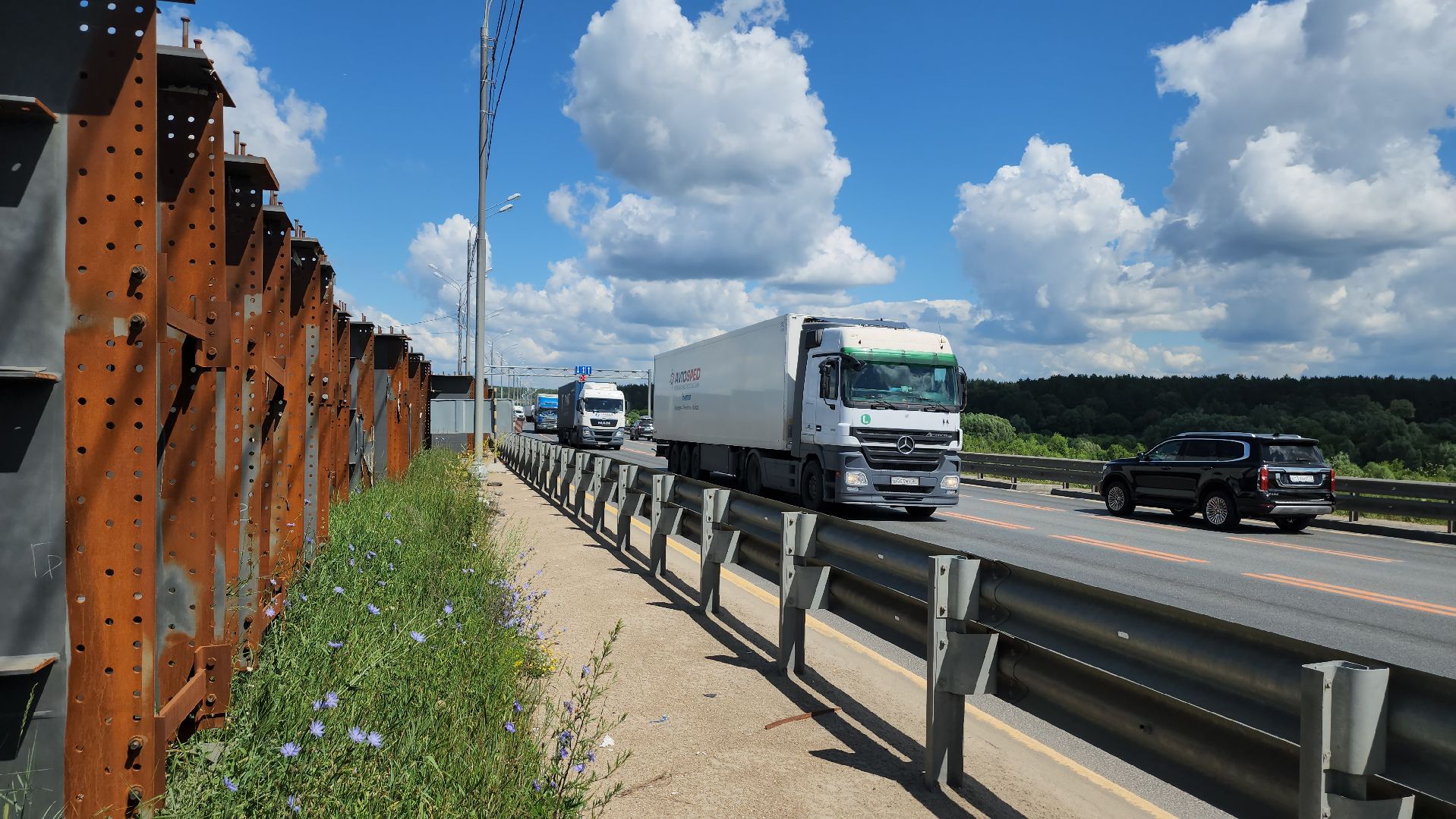 серпухов, мост через оку, трасса М2, схема движения, автомобили,