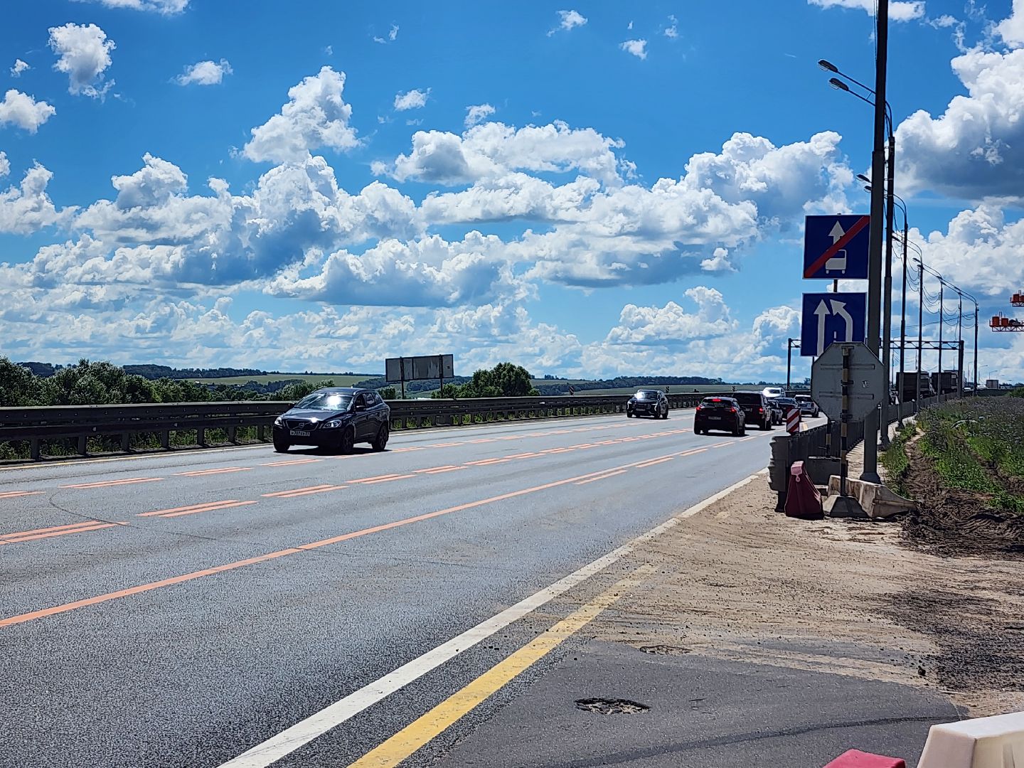 серпухов, мост через оку, трасса М2, схема движения, автомобили,