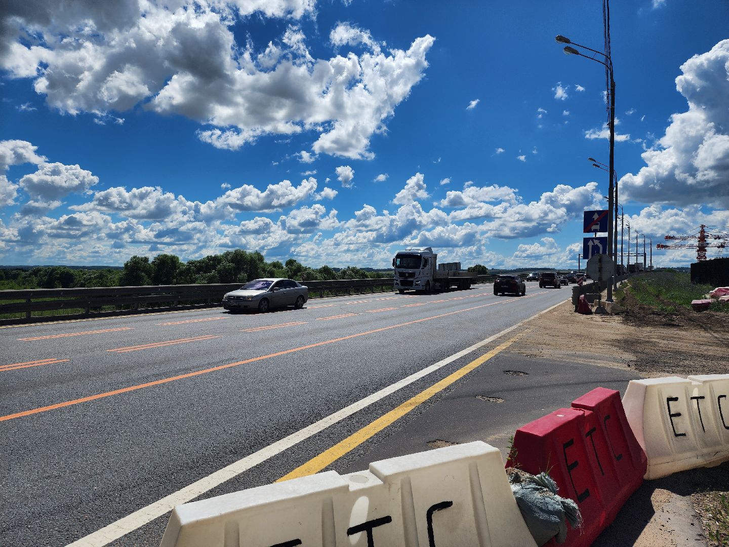 серпухов, мост через оку, трасса М2, схема движения, автомобили,