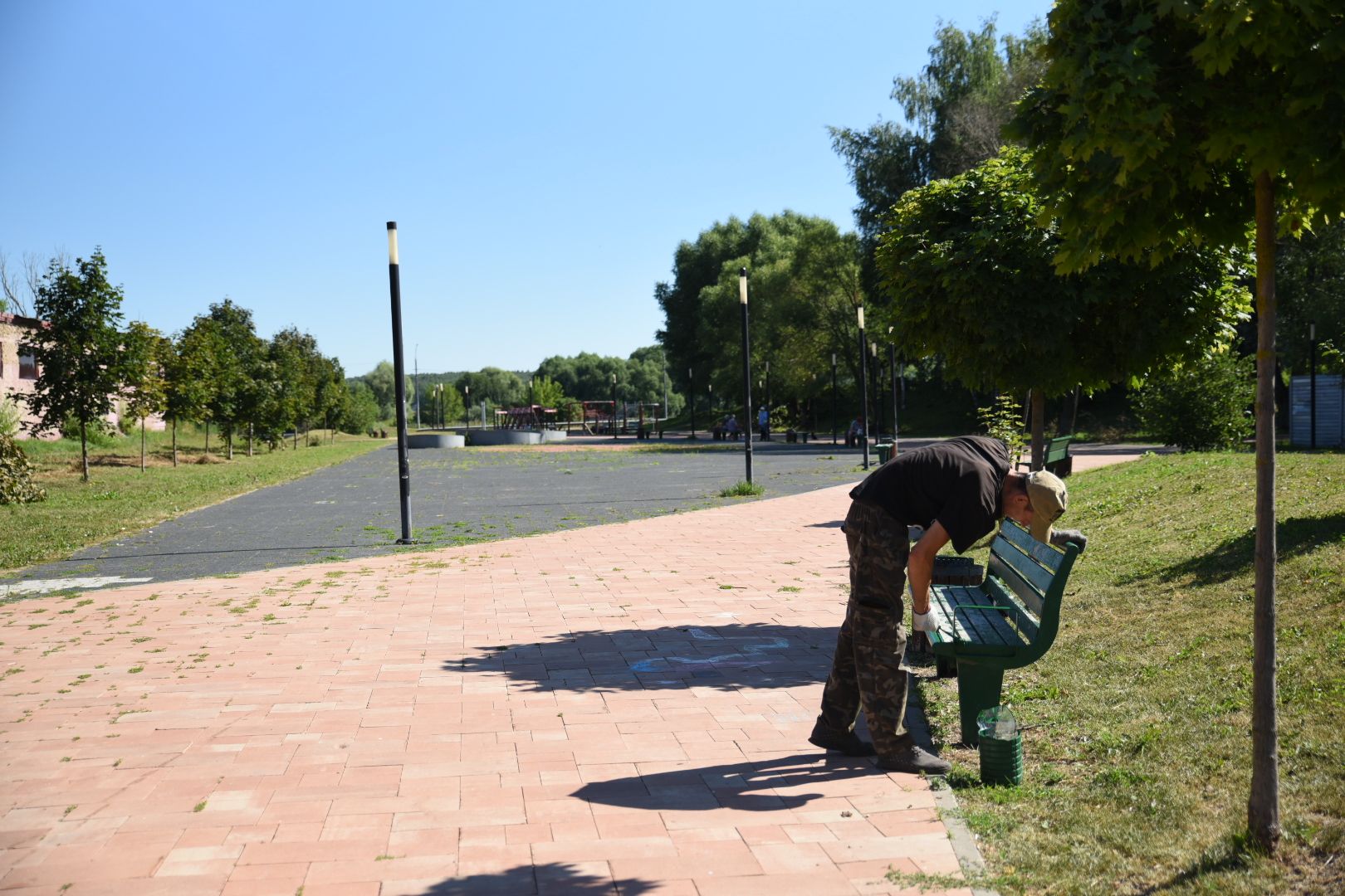 Бронницы, Благоустройство, Покраска лавочек, МБУ Благоустройство,