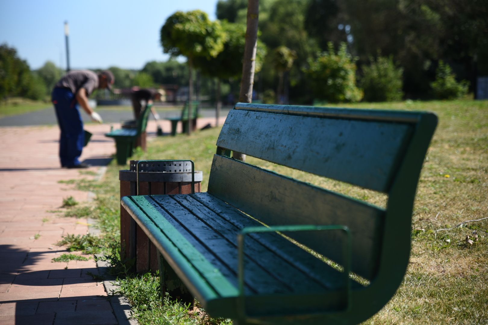 Бронницы, Благоустройство, Покраска лавочек, МБУ Благоустройство,