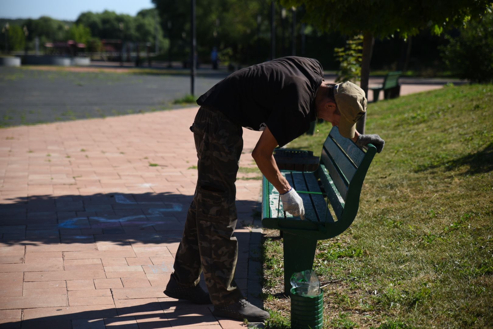 Бронницы, Благоустройство, Покраска лавочек, МБУ Благоустройство,