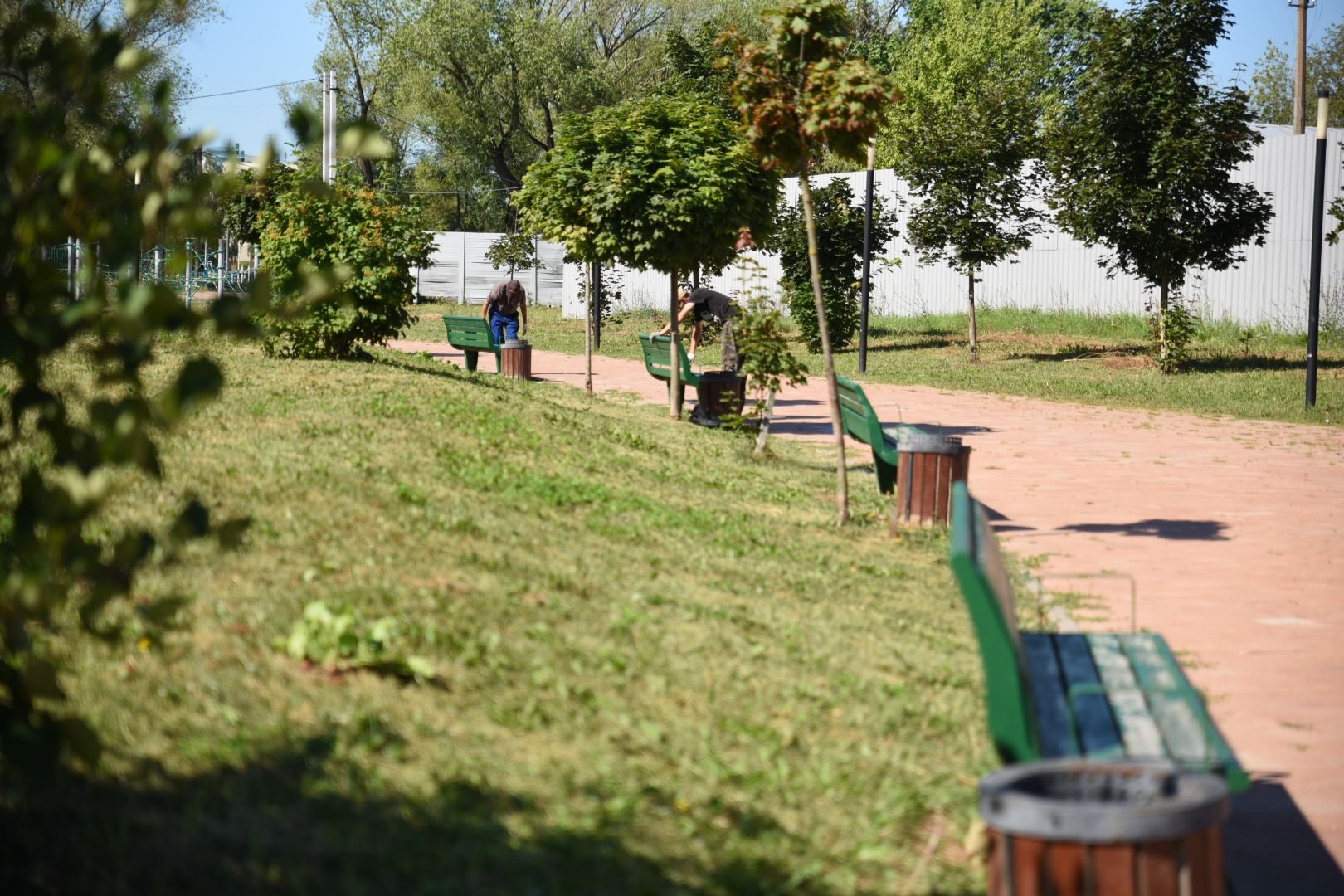 Бронницы, Благоустройство, Покраска лавочек, МБУ Благоустройство,