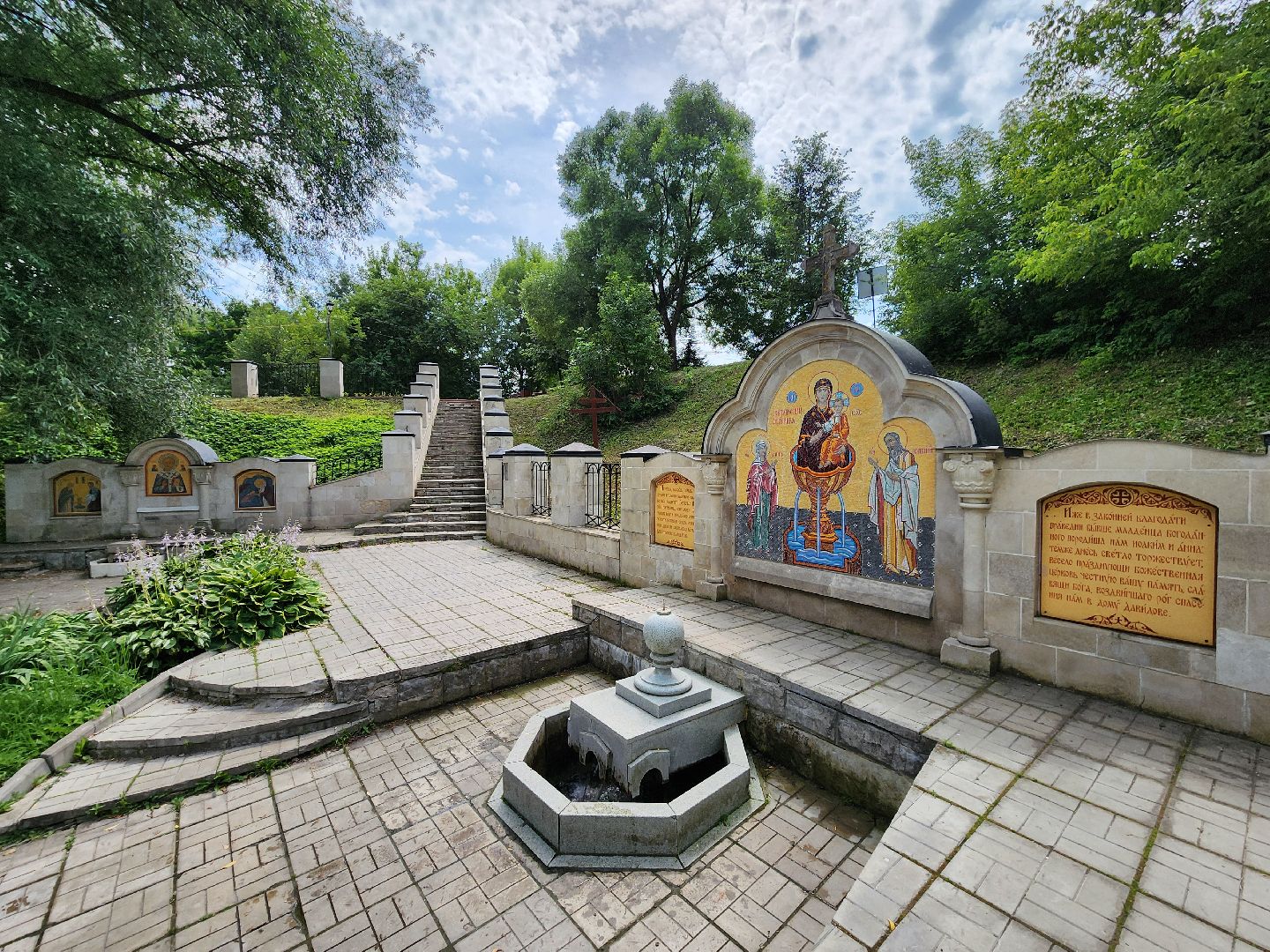 Чехов, городской парк, Анно-Зачатьевский храм, святой источник, родник,