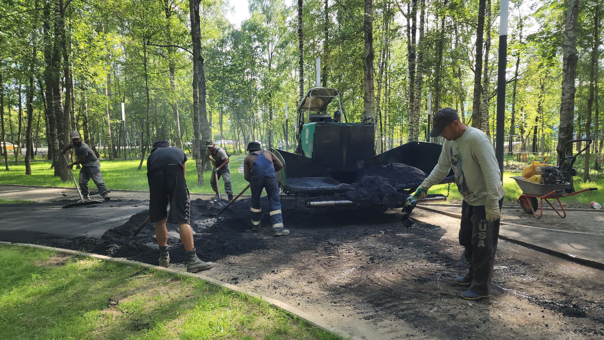 Асфальт, тропинка, дорога, Лобня,