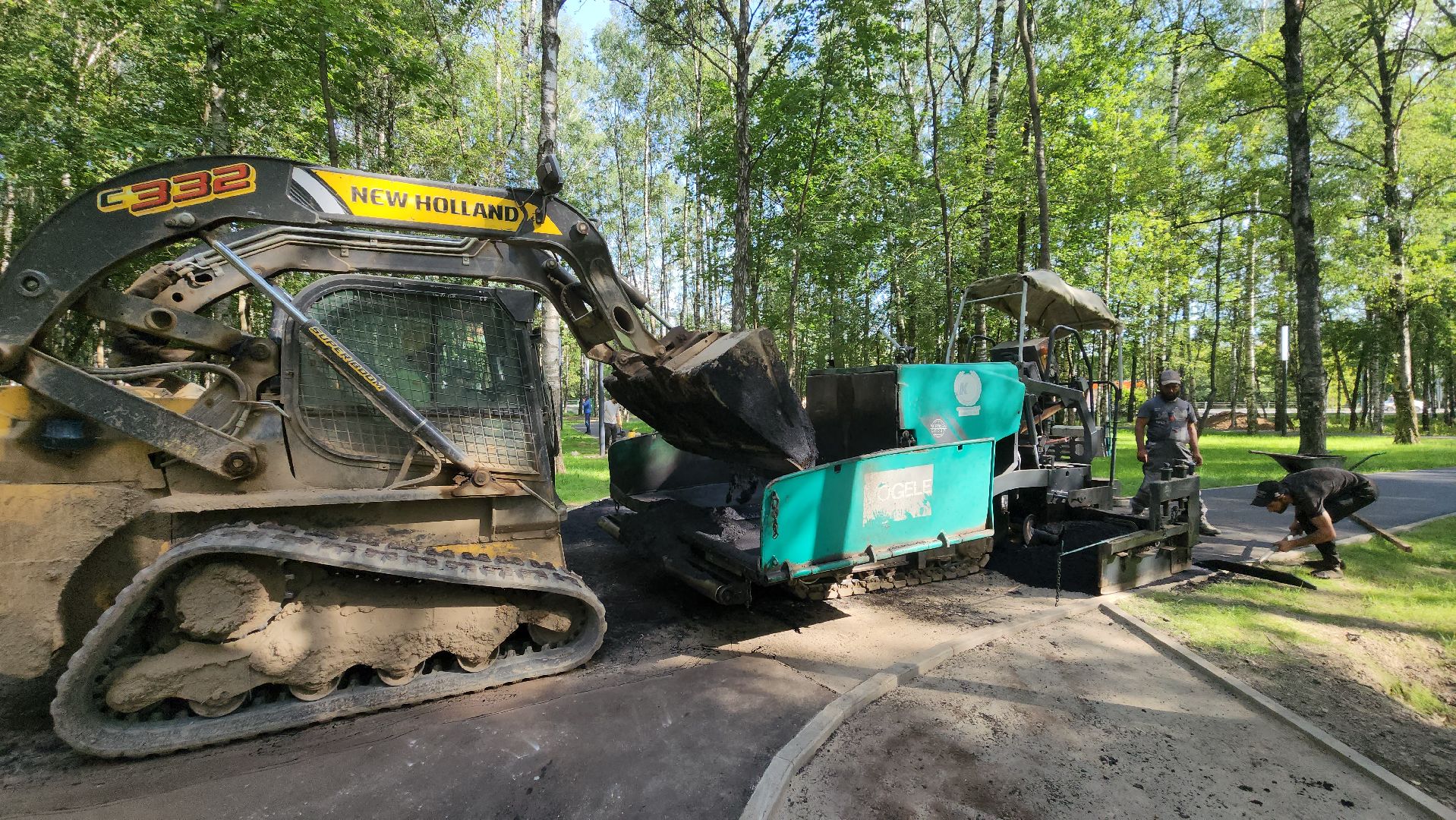 Асфальт, тропинка, дорога, Лобня,