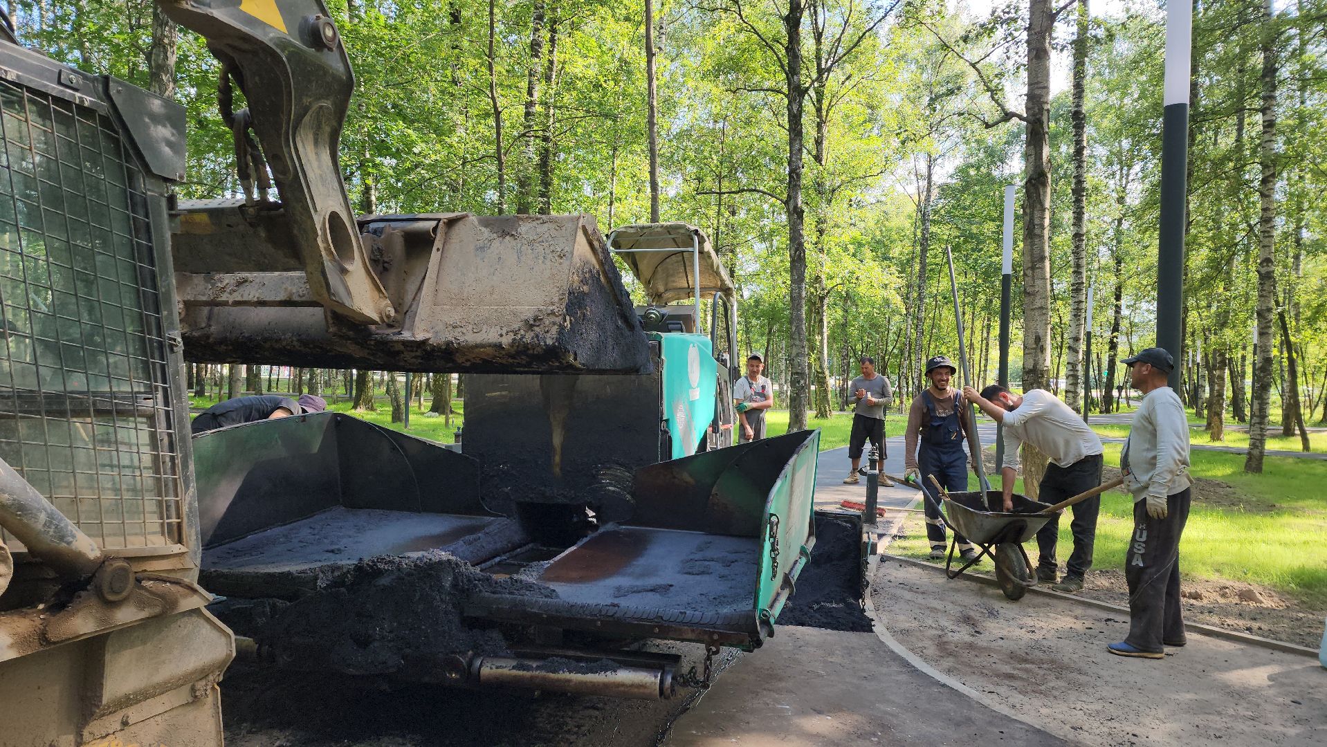 Асфальт, тропинка, дорога, Лобня,