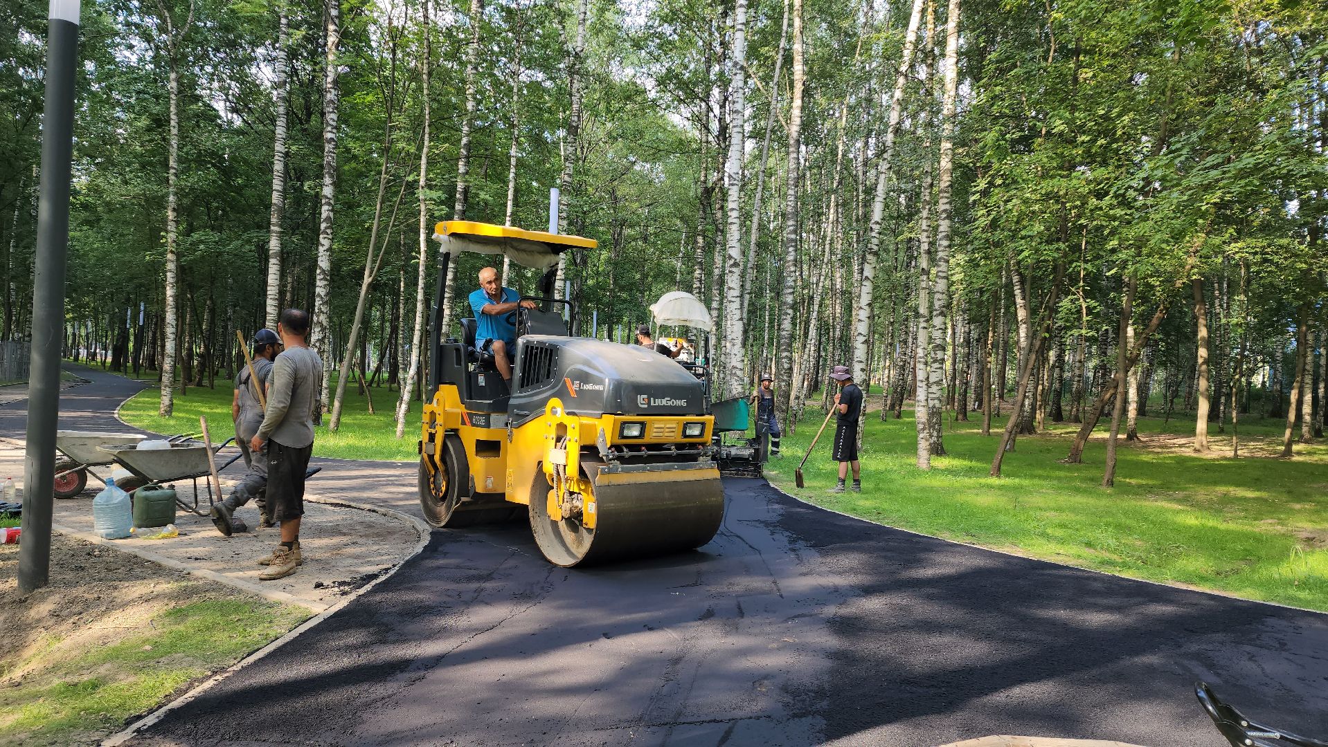 Асфальт, тропинка, дорога, Лобня,