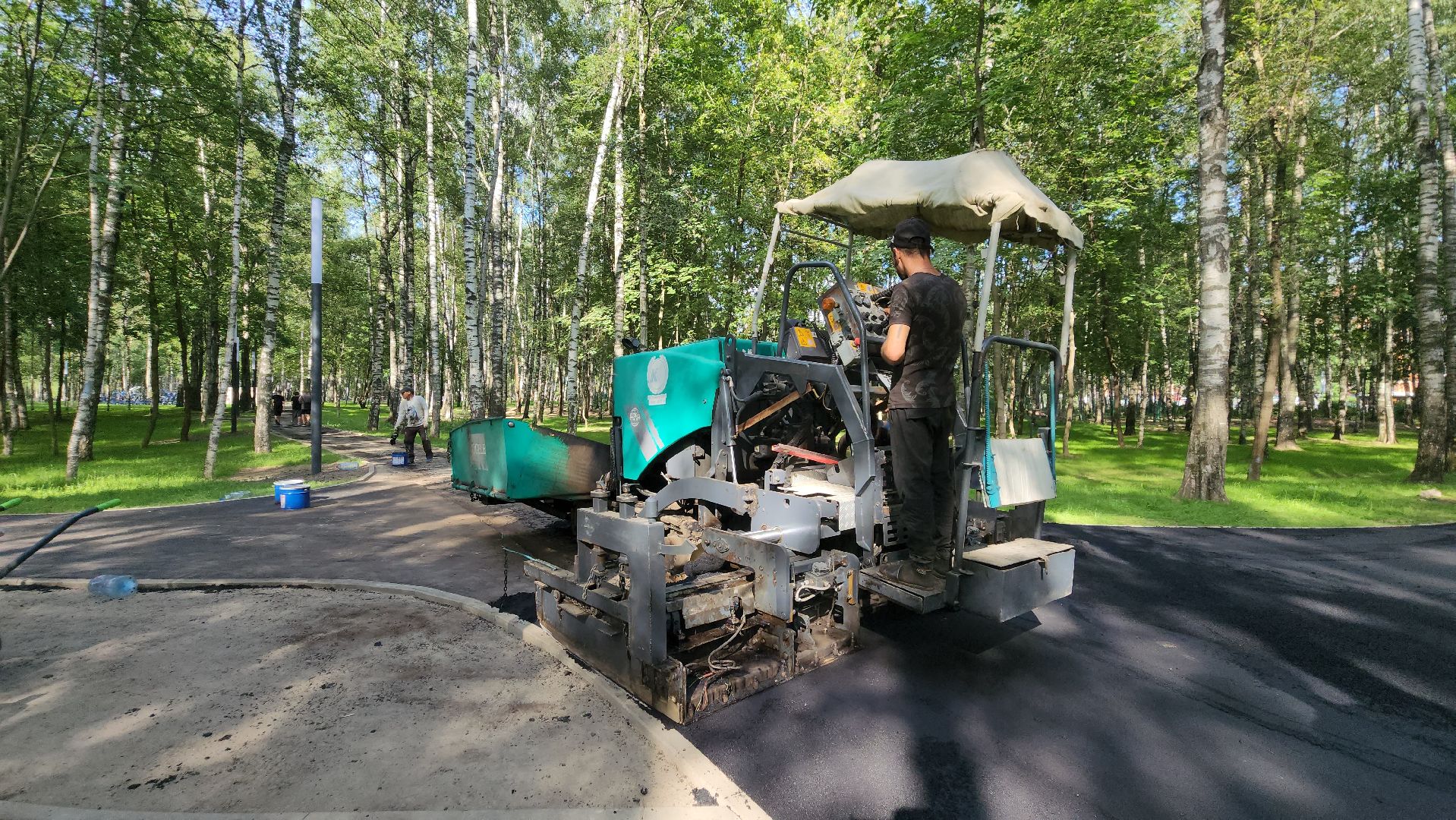 Асфальт, тропинка, дорога, Лобня,