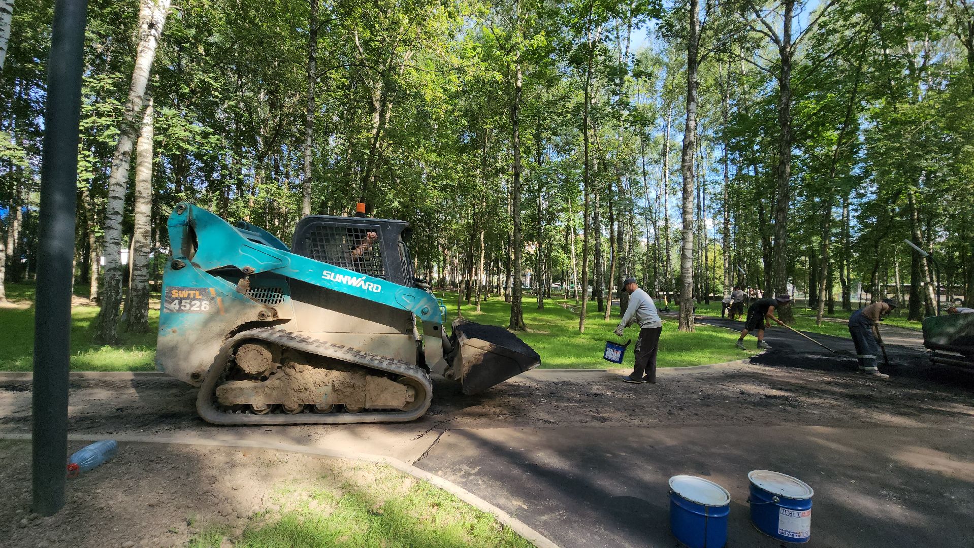Асфальт, тропинка, дорога, Лобня,