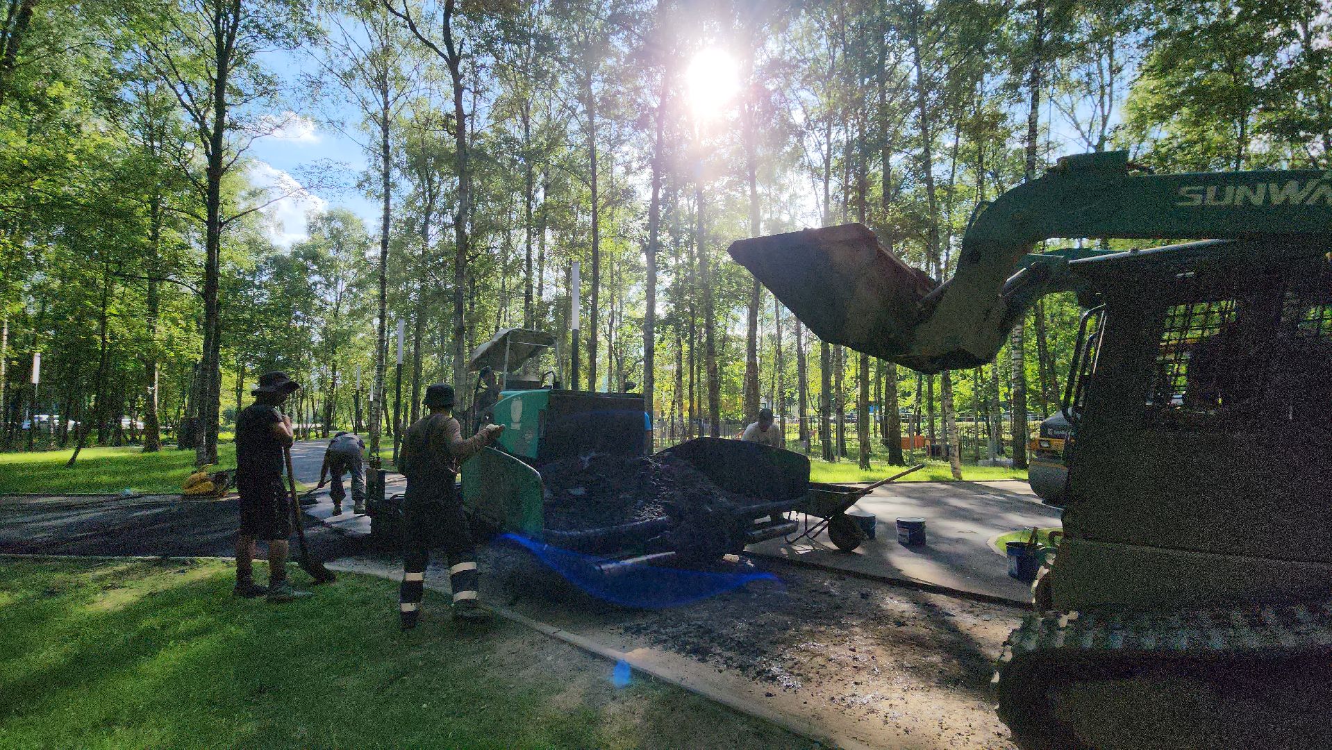 Асфальт, тропинка, дорога, Лобня,