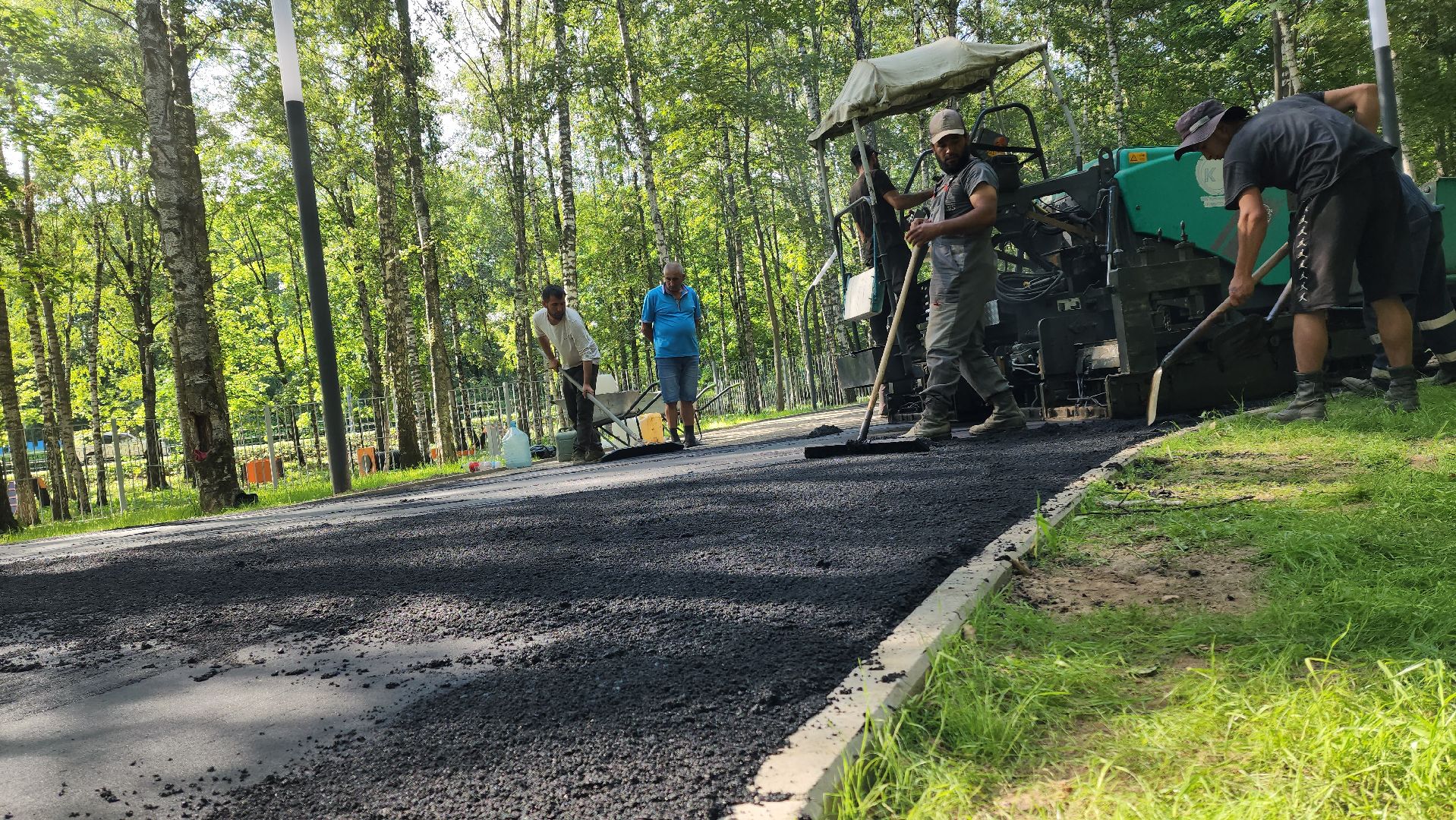 Асфальт, тропинка, дорога, Лобня,