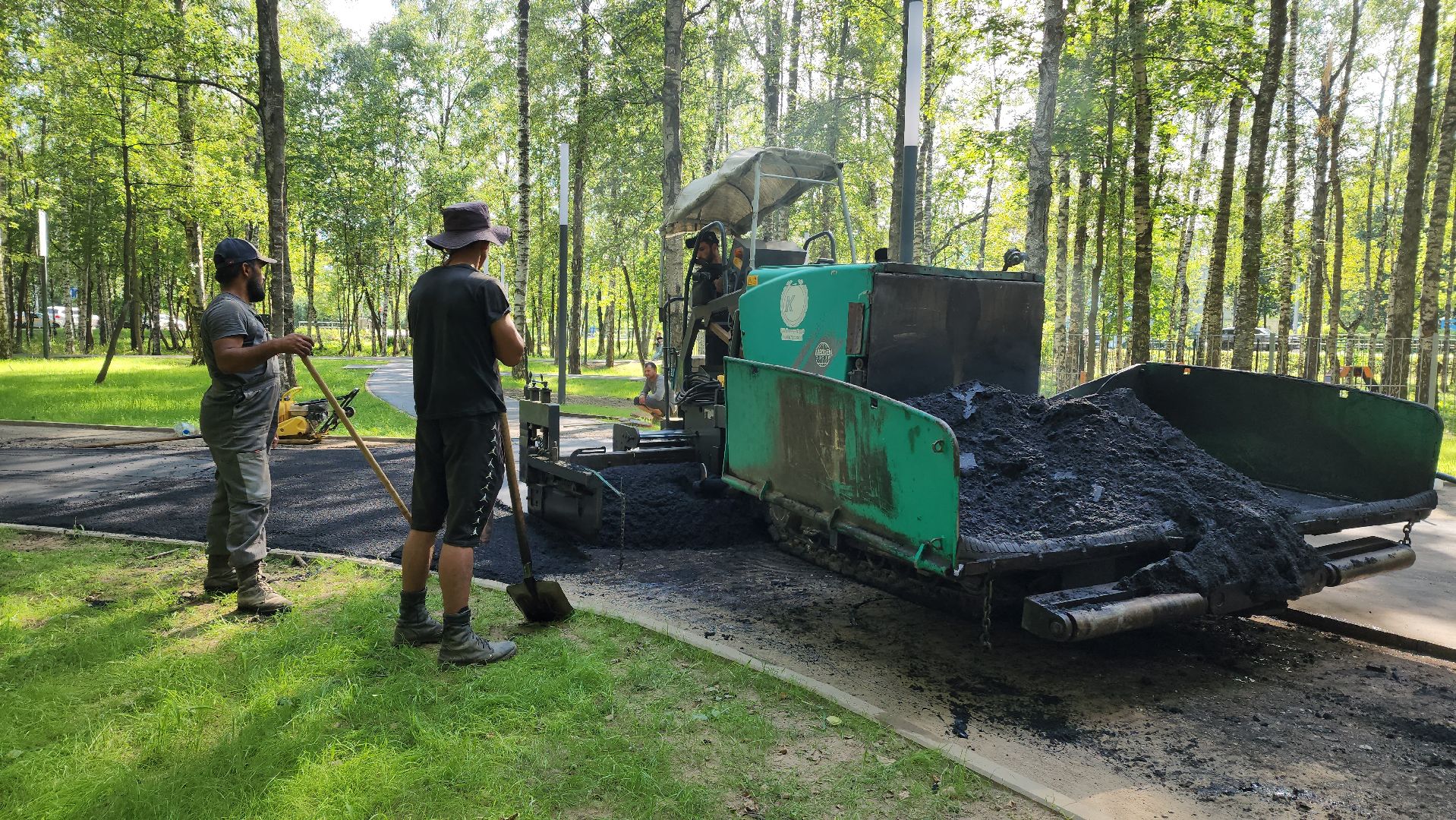 Асфальт, тропинка, дорога, Лобня,