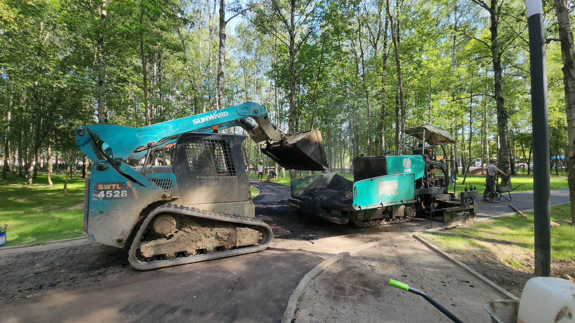 Асфальт, тропинка, дорога, Лобня,