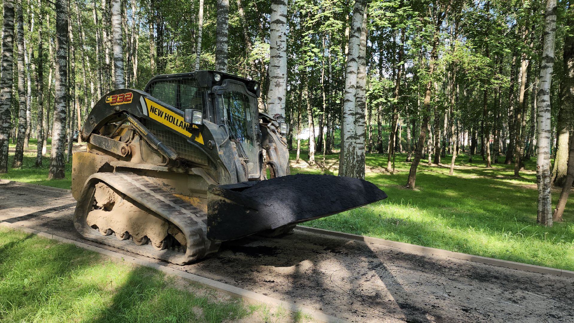 Асфальт, тропинка, дорога, Лобня,