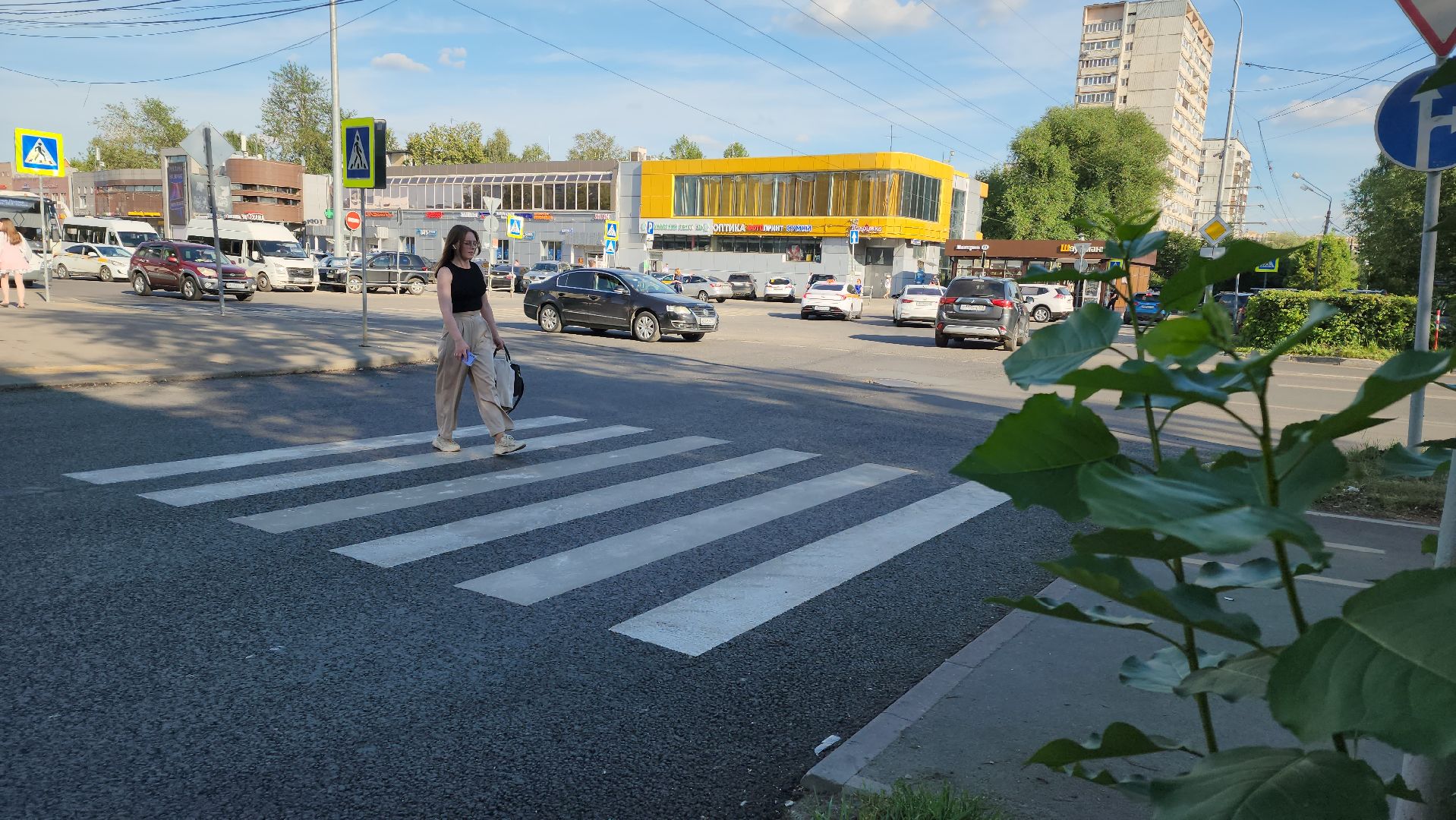 Дорога, пешеходная зона, Лобня,