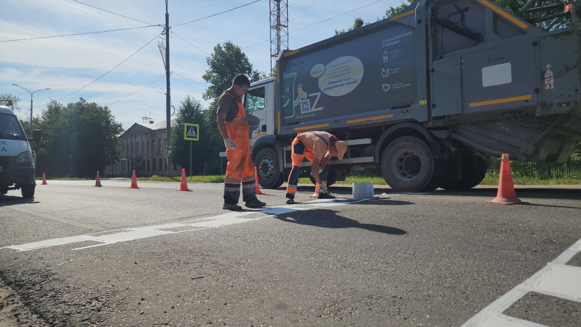 ступино, михнево, дорожная разметка,