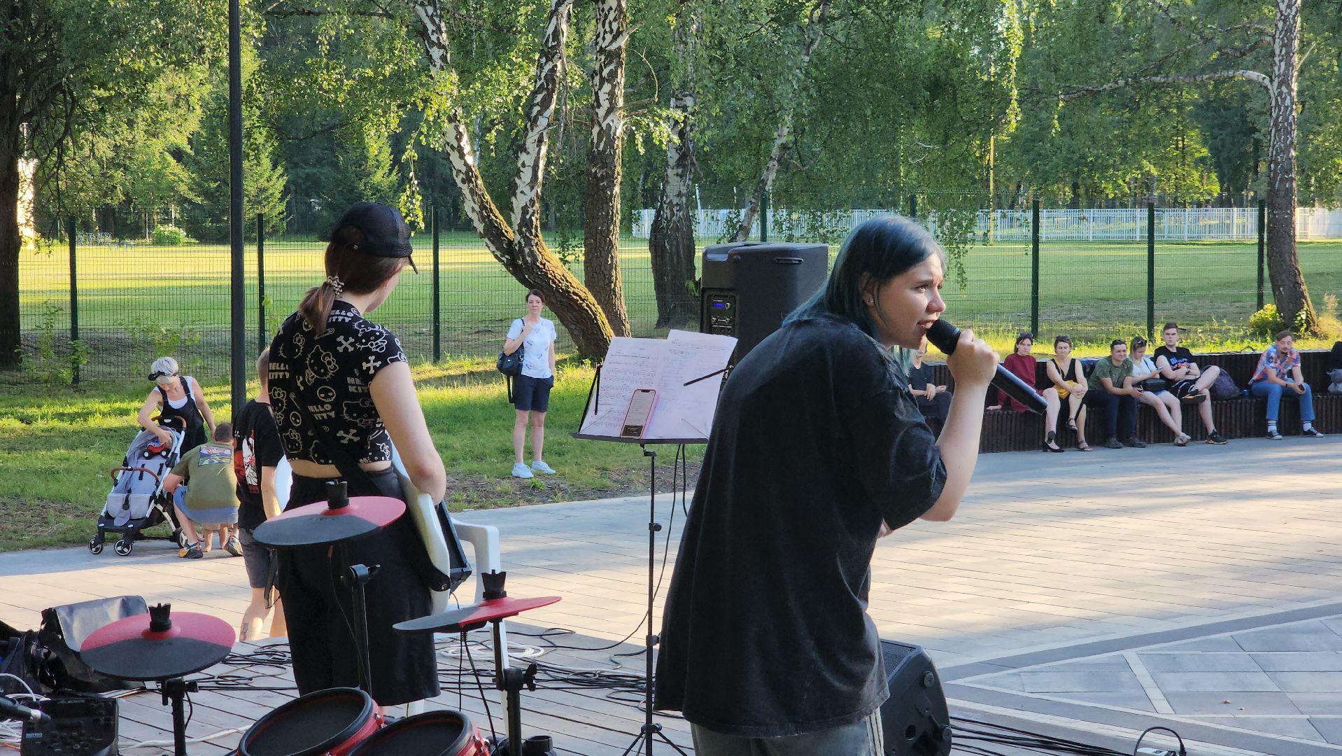 ступино, лето в подмосковье, уличные музыканты,